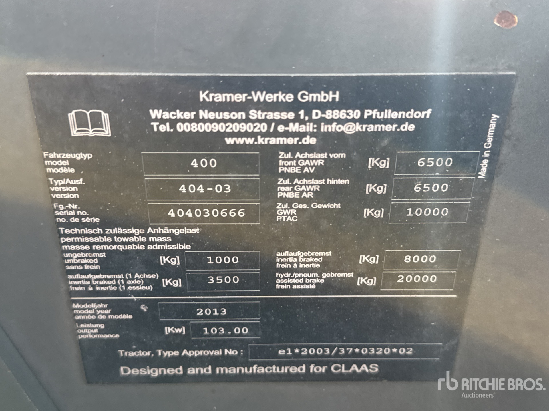 General Appearance with Seriennummer / FIN