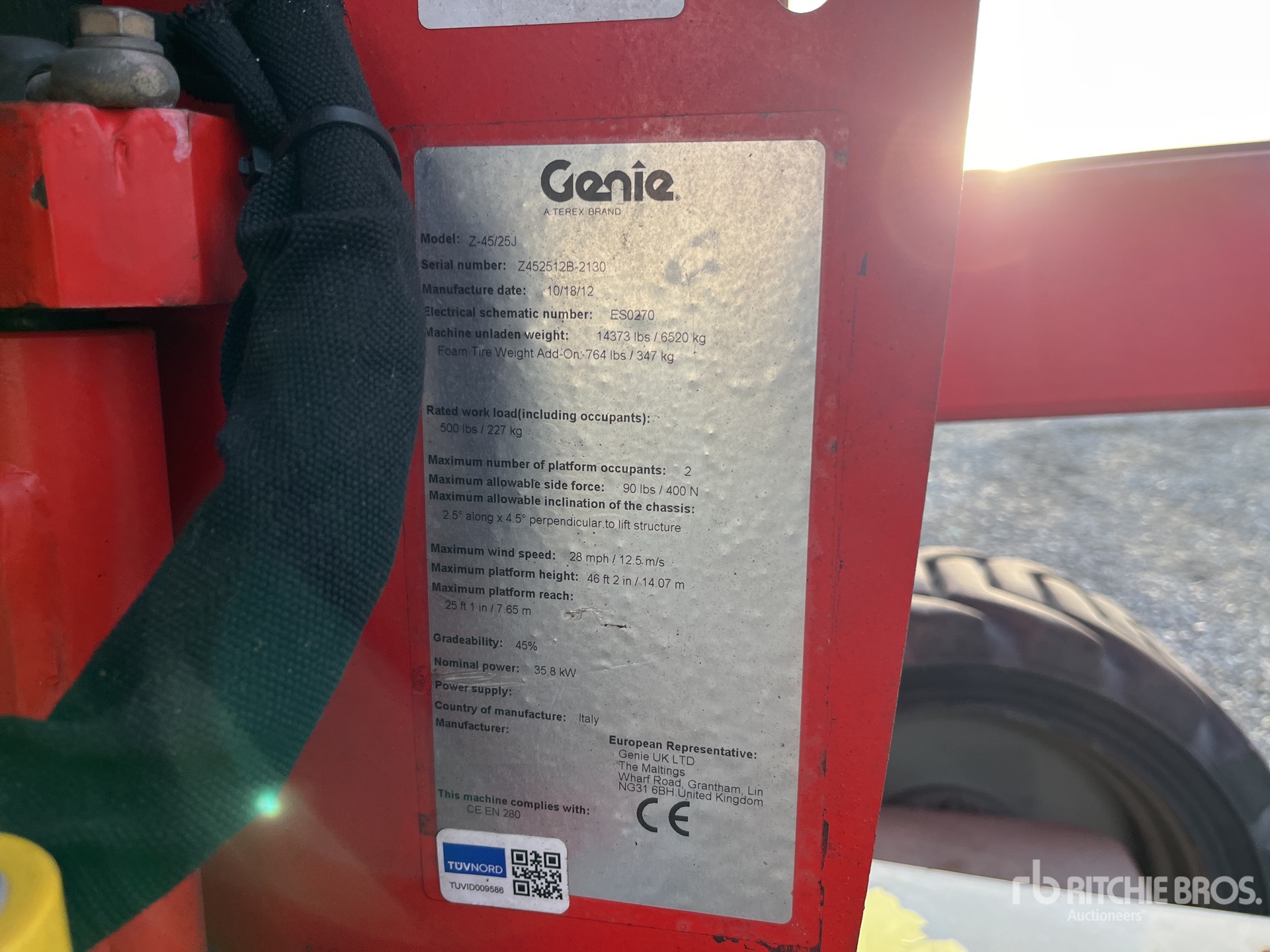 General Appearance with N.º de serie/VIN