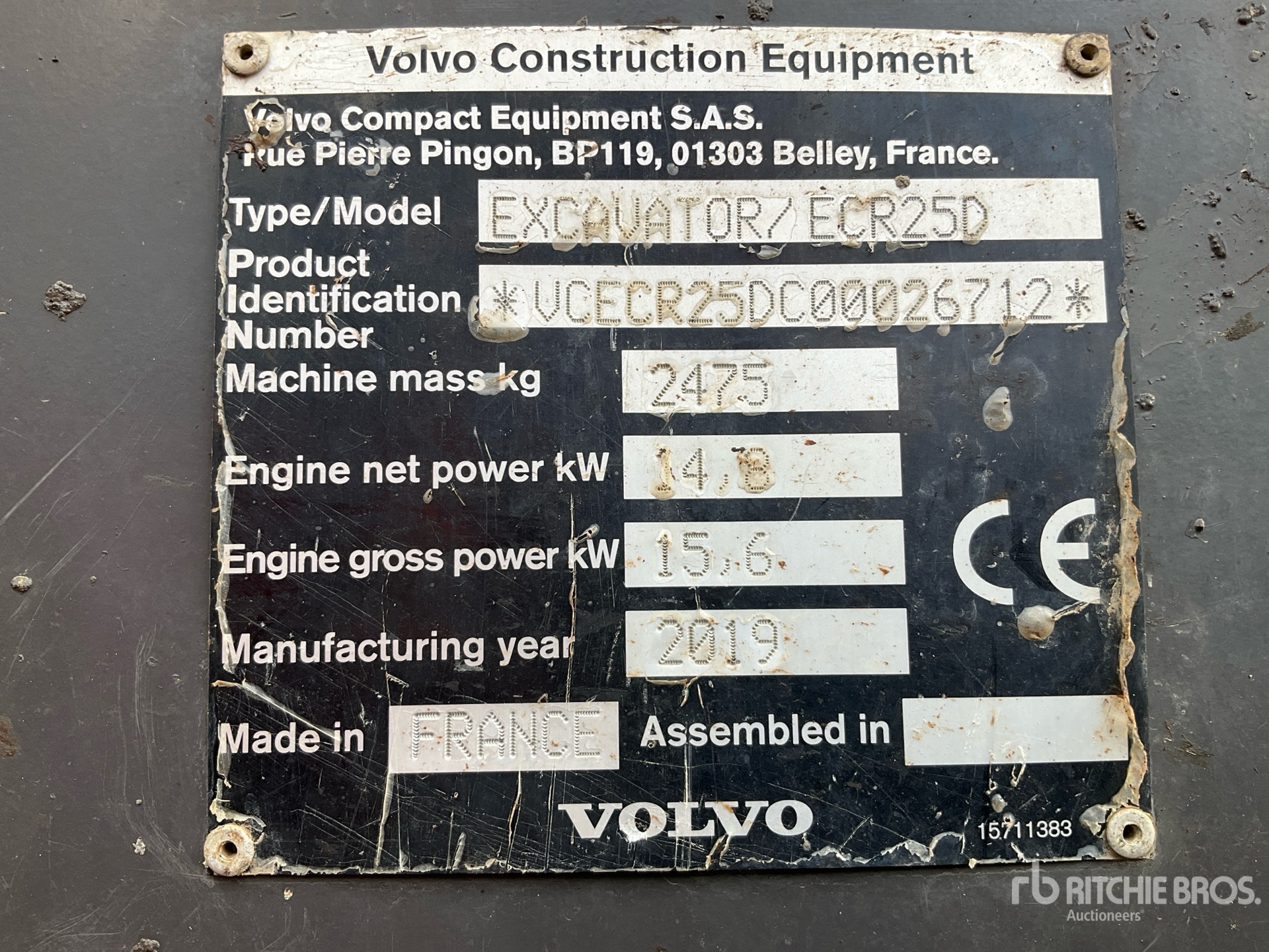 General Appearance with Numéro de série/Numéro d'identification du véhicule automobile