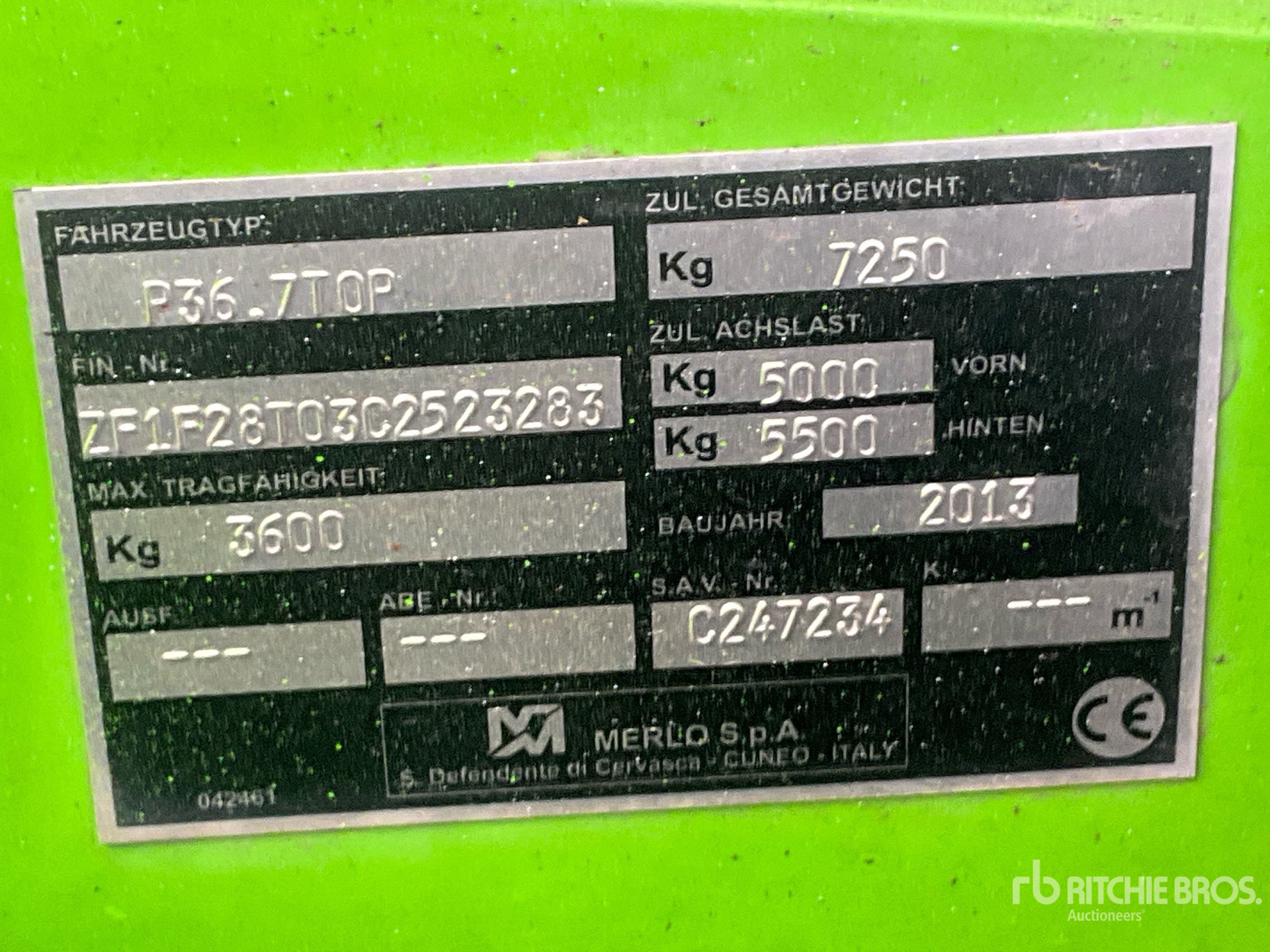 General Appearance with N.º de serie/VIN