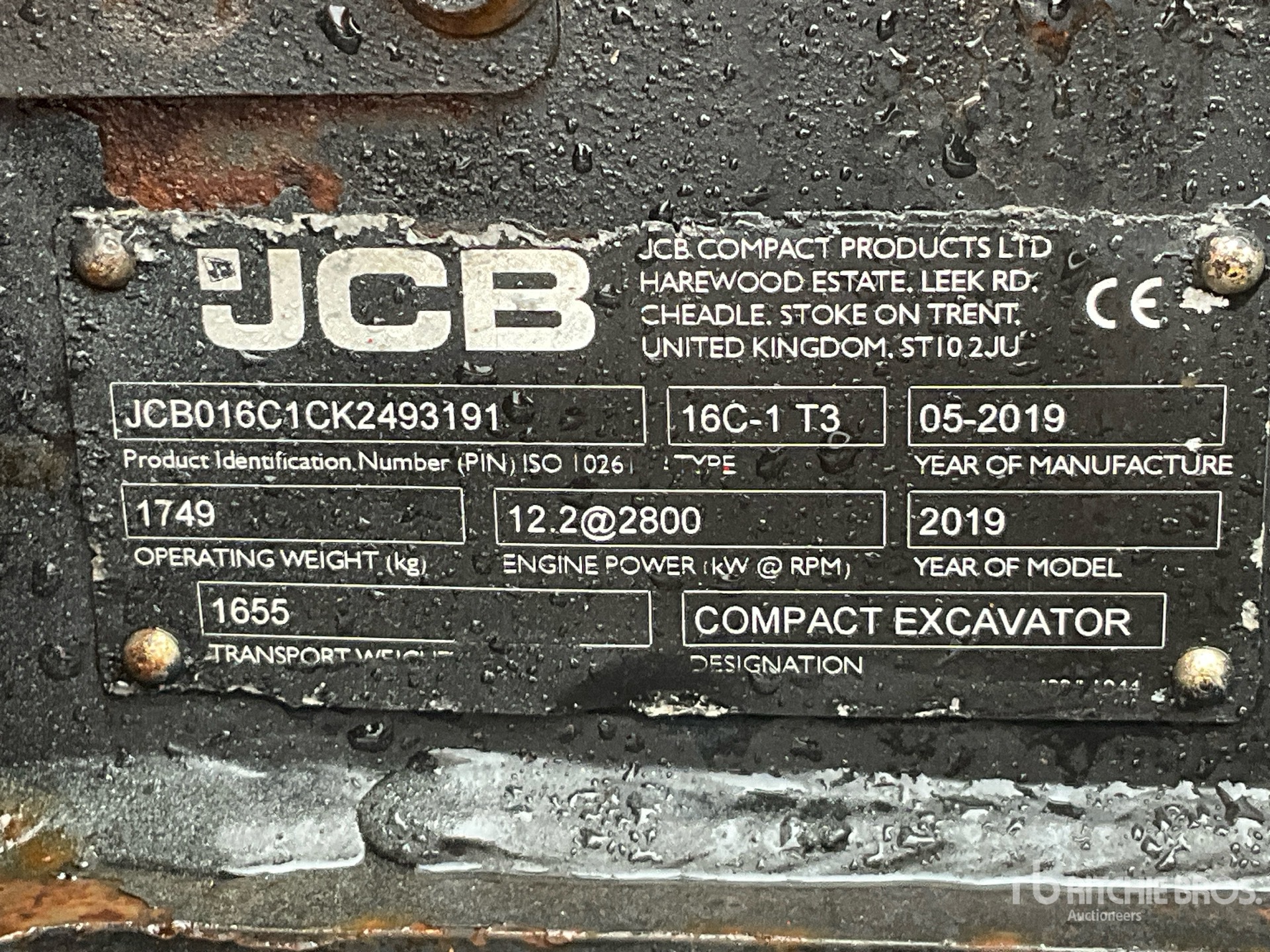 General Appearance with N.º de serie/VIN