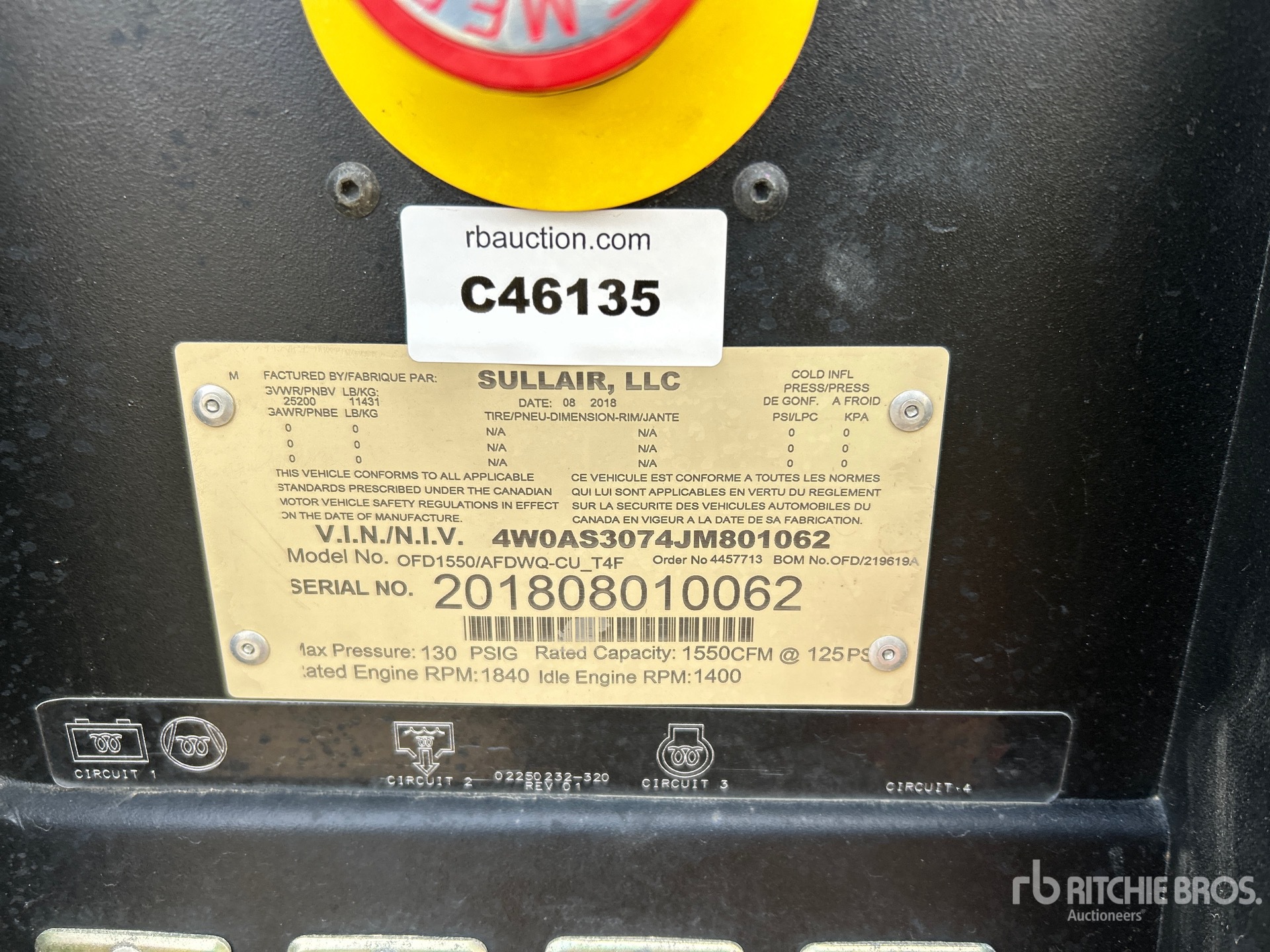 General Appearance with N.º de serie/VIN