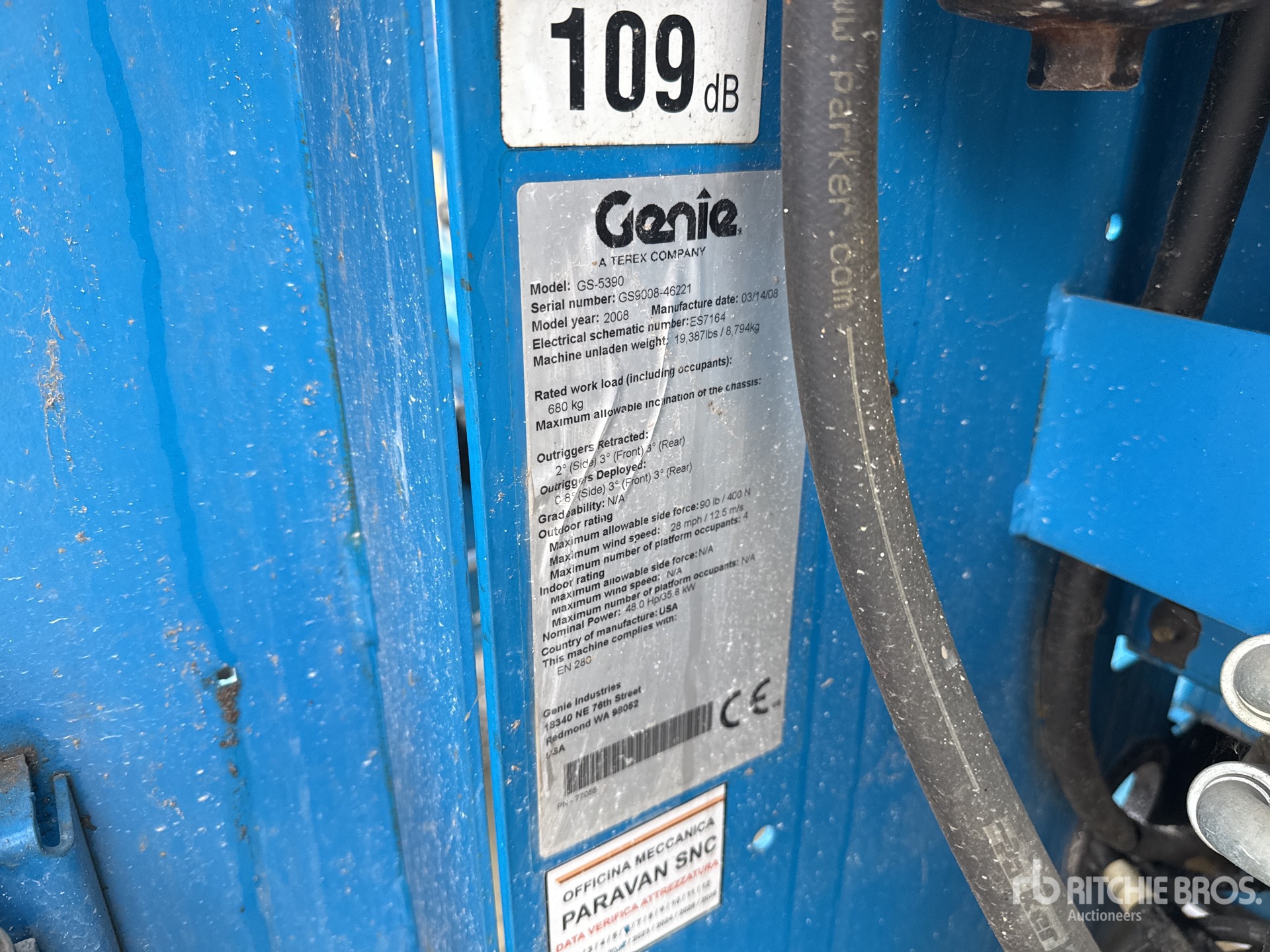 General Appearance with N.º de serie/VIN