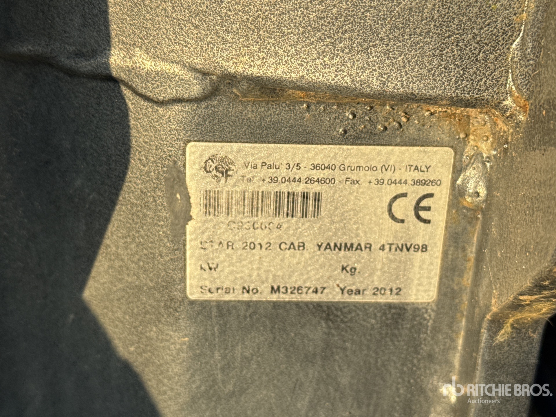 General Appearance with N.º de serie/VIN