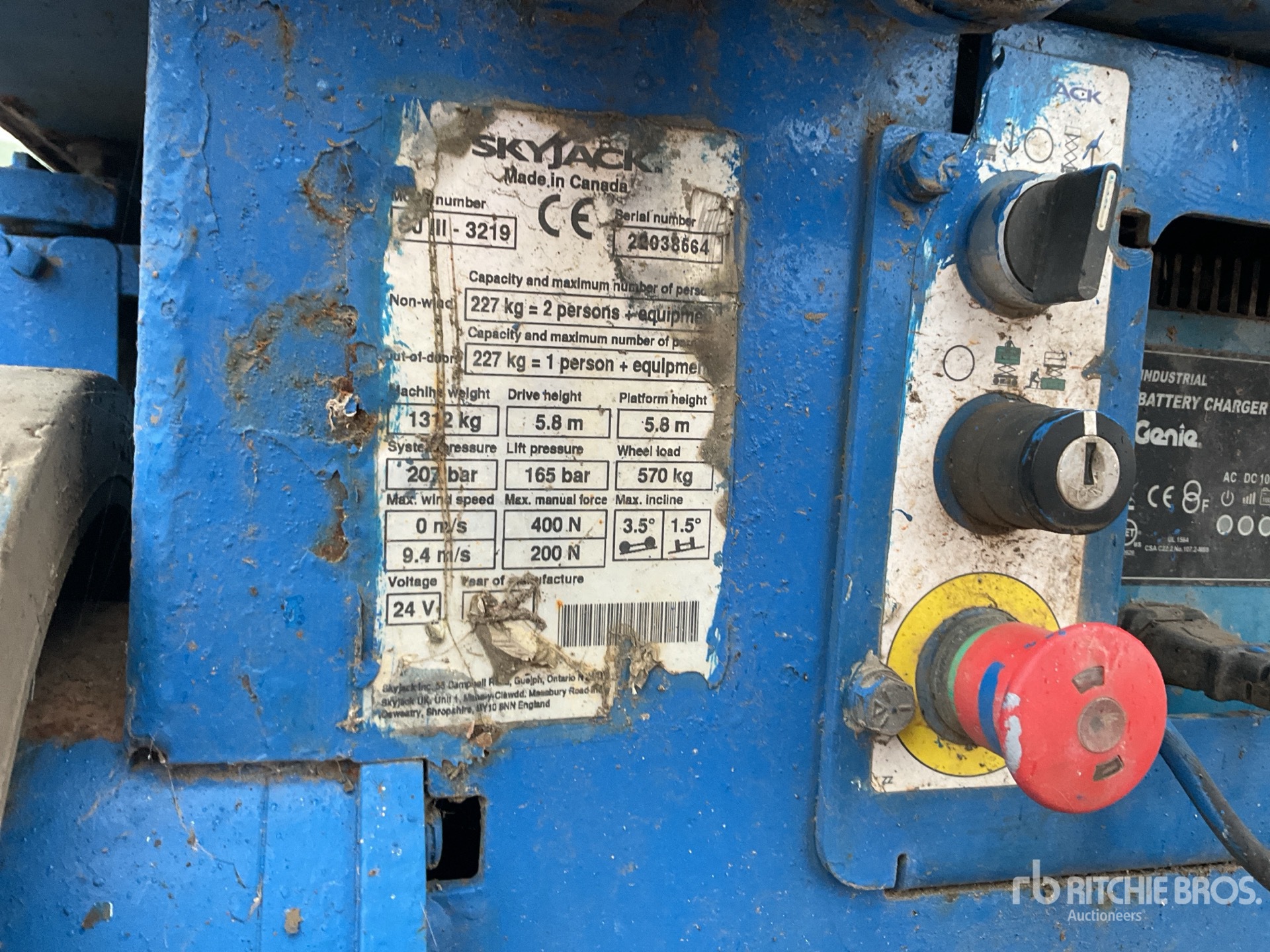 General Appearance with N.º de serie/VIN