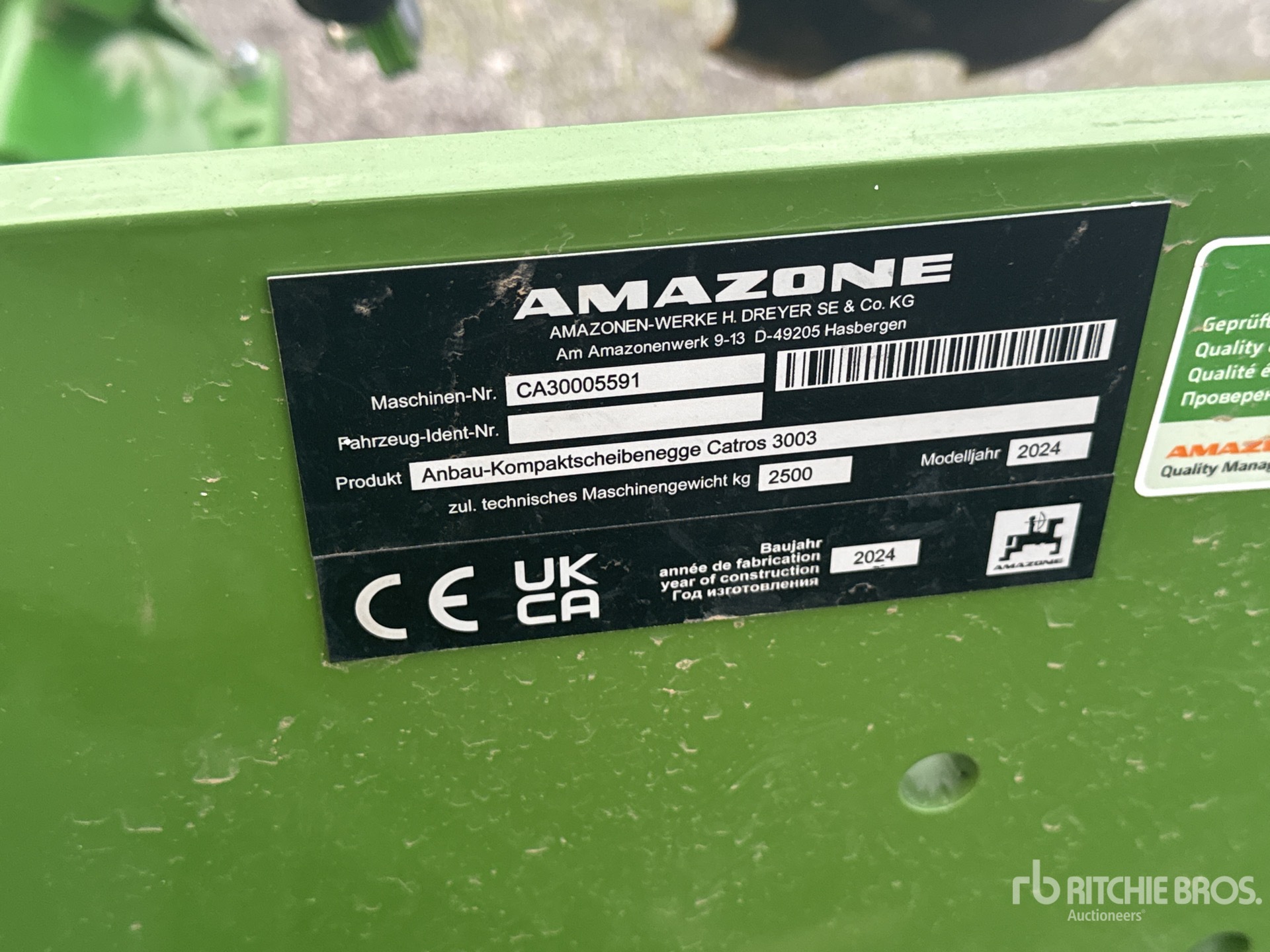 General Appearance with N.º de serie/VIN