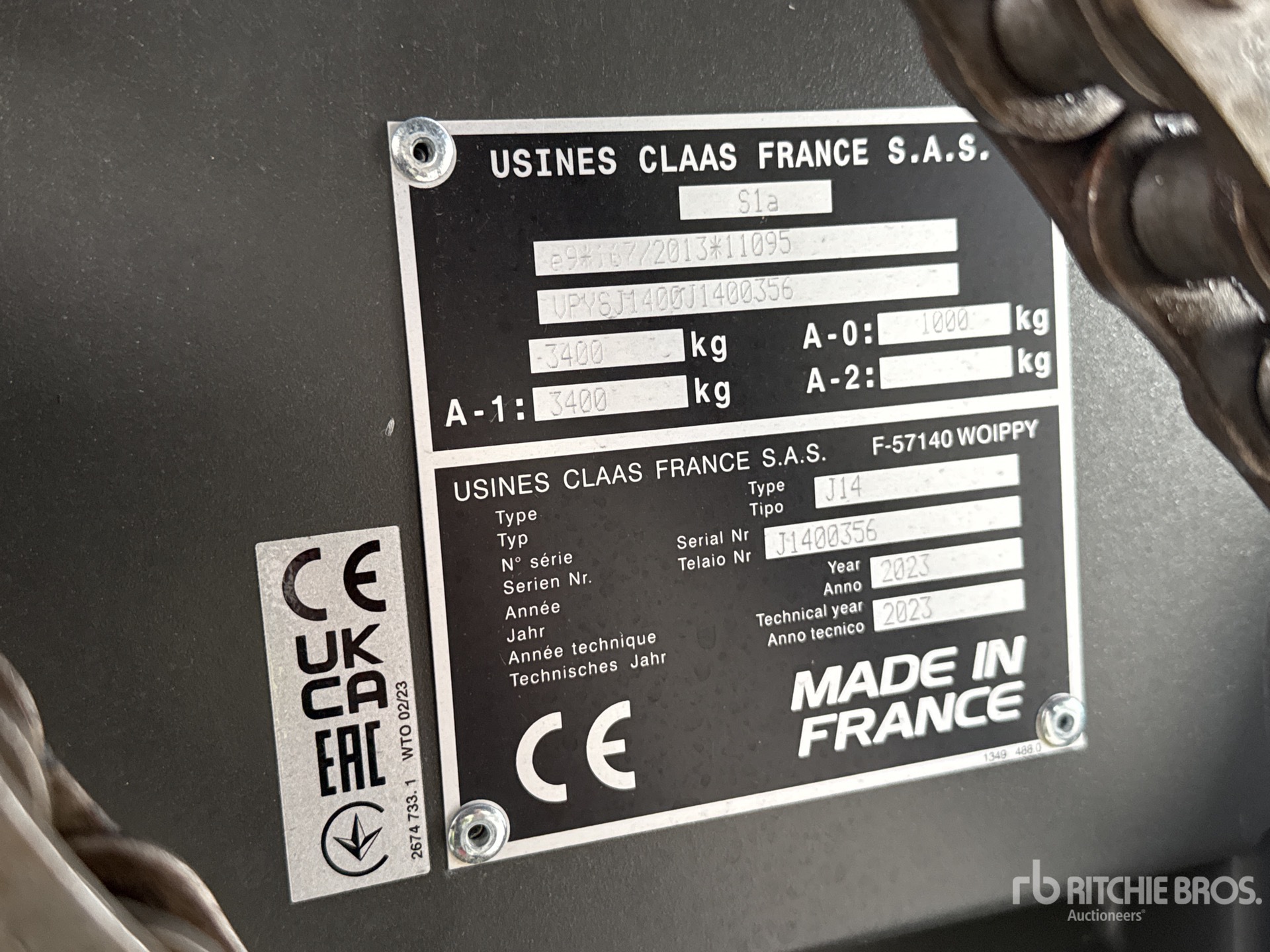 General Appearance with N.º de serie/VIN