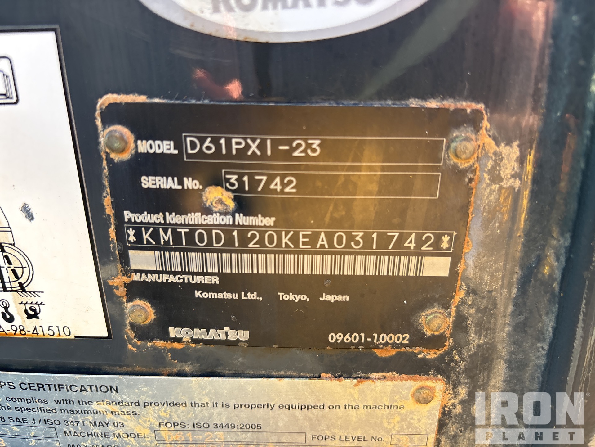 General Appearance with Numero seriale/numero d’identificazione del veicolo (VIN)