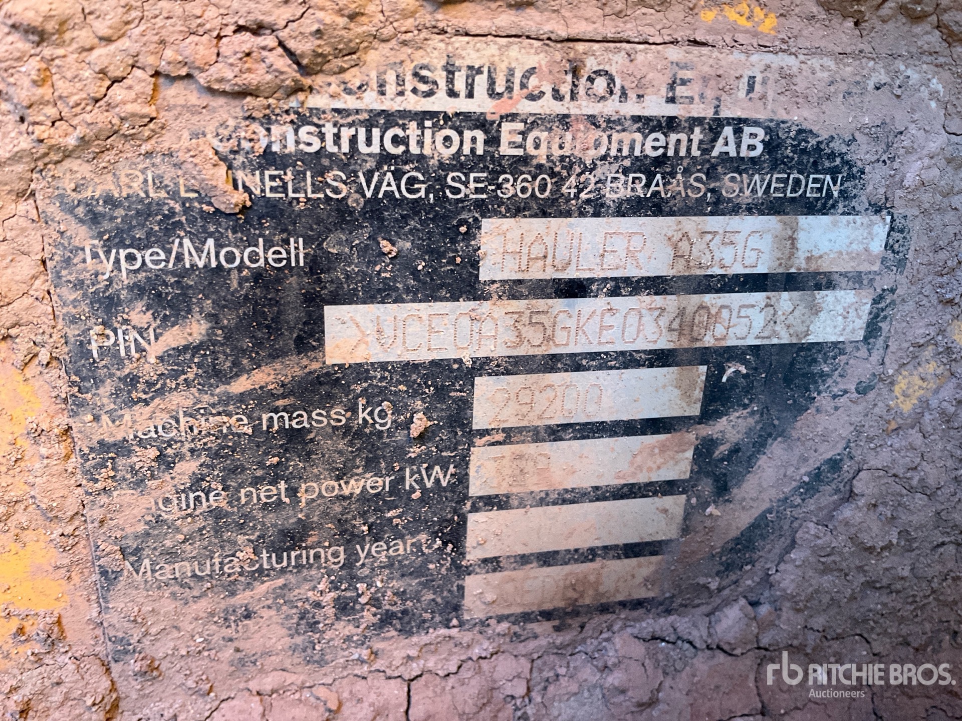 General Appearance with N.º de serie/VIN