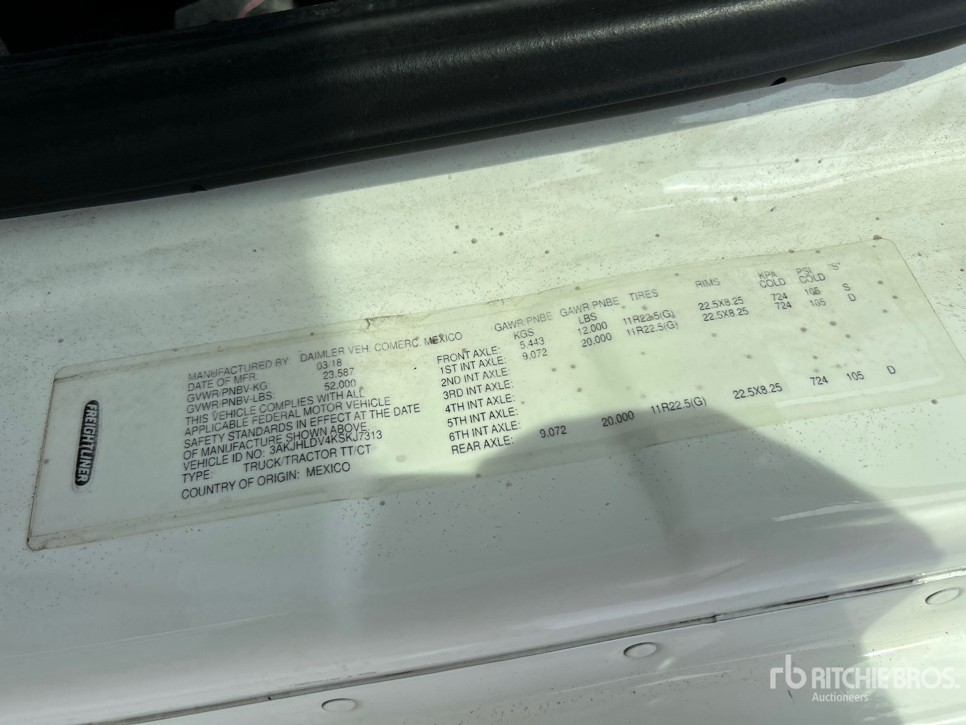 General Appearance with Numero seriale/numero d’identificazione del veicolo (VIN)