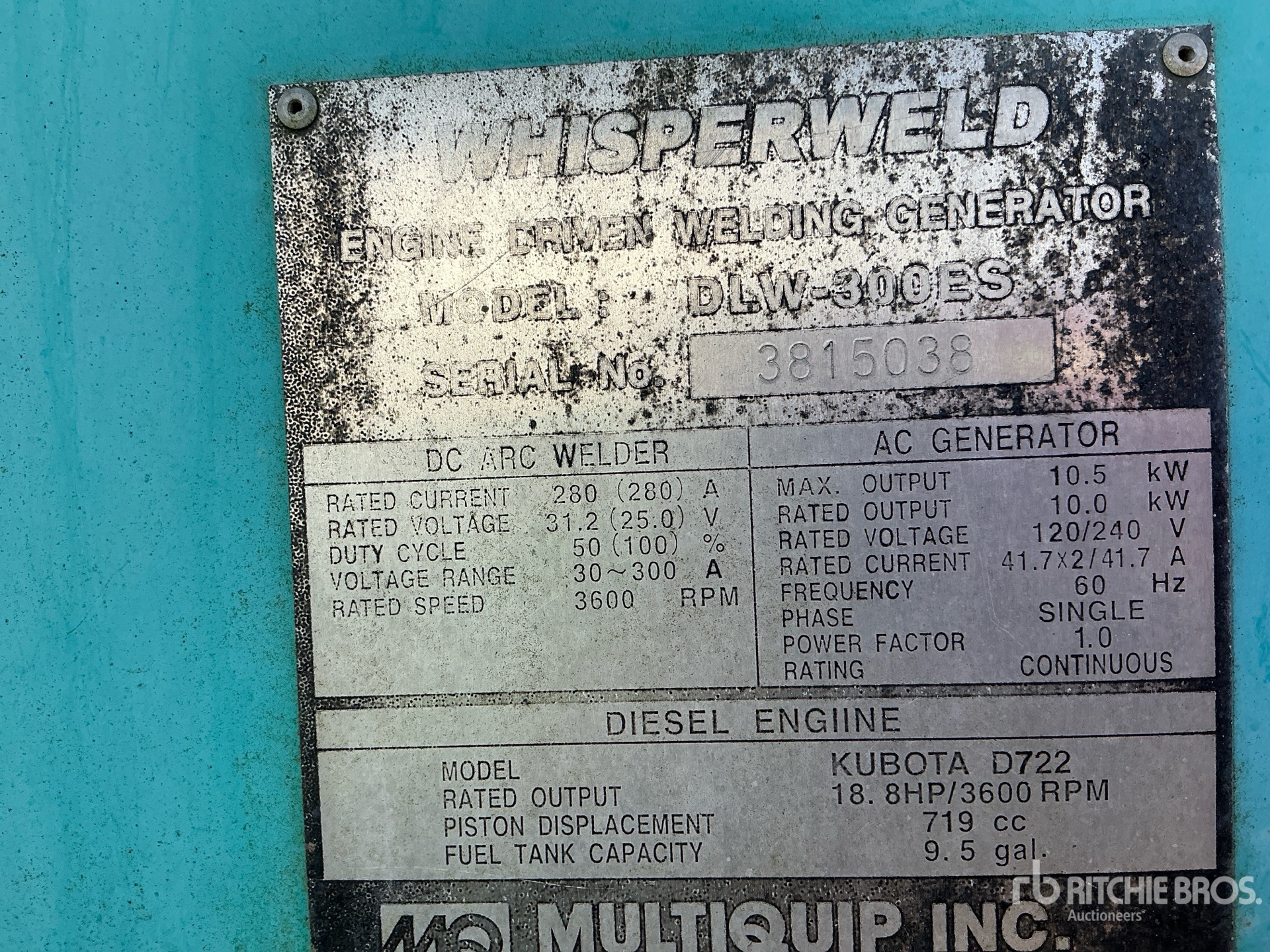 General Appearance with N.º de serie/VIN