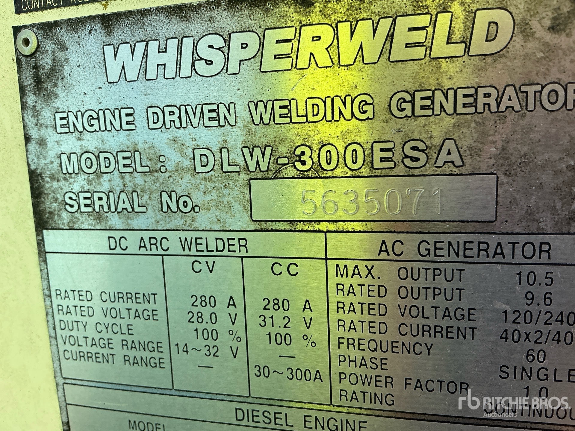 General Appearance with N.º de serie/VIN