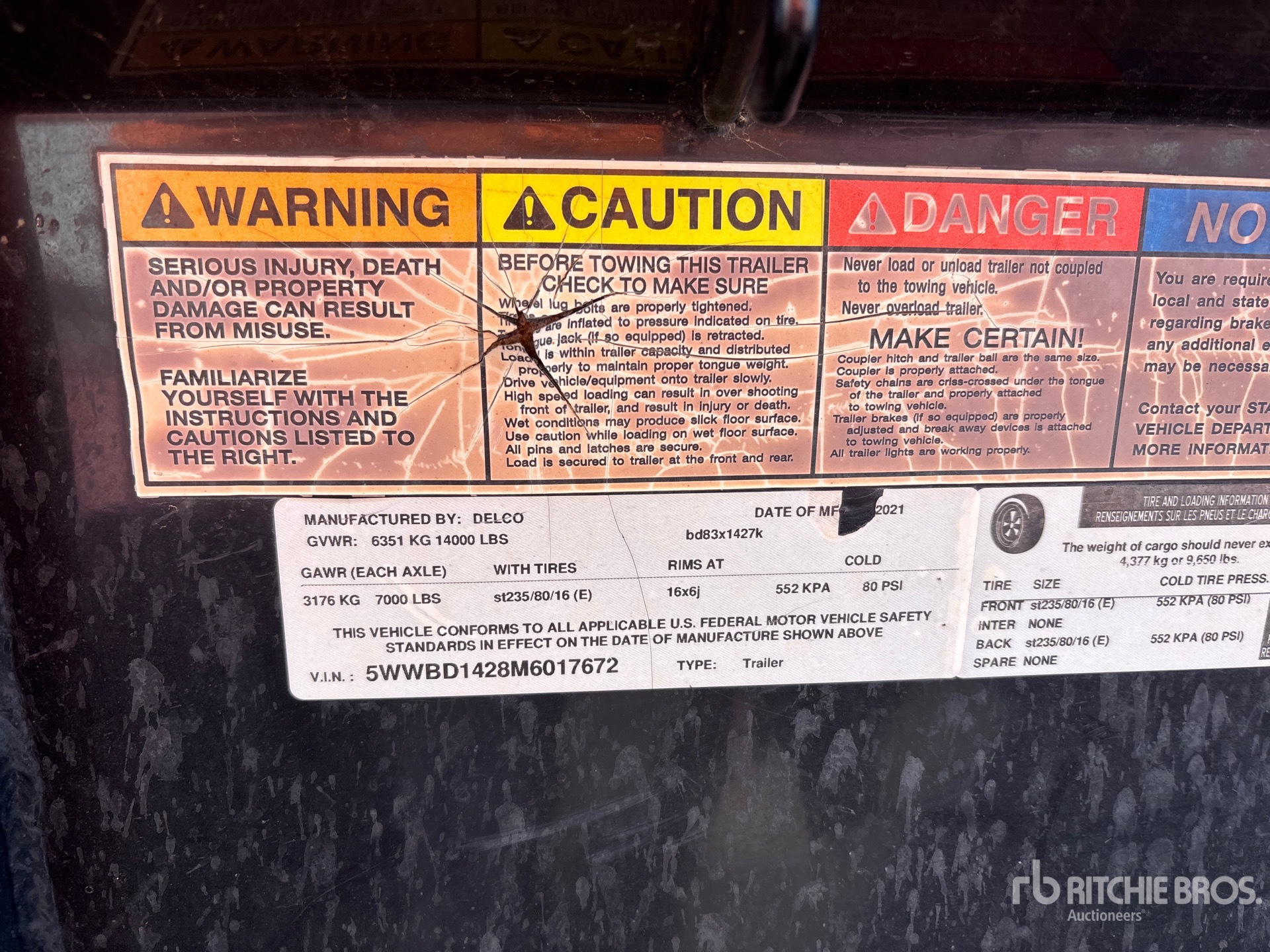 General Appearance with Numero seriale/numero d’identificazione del veicolo (VIN)