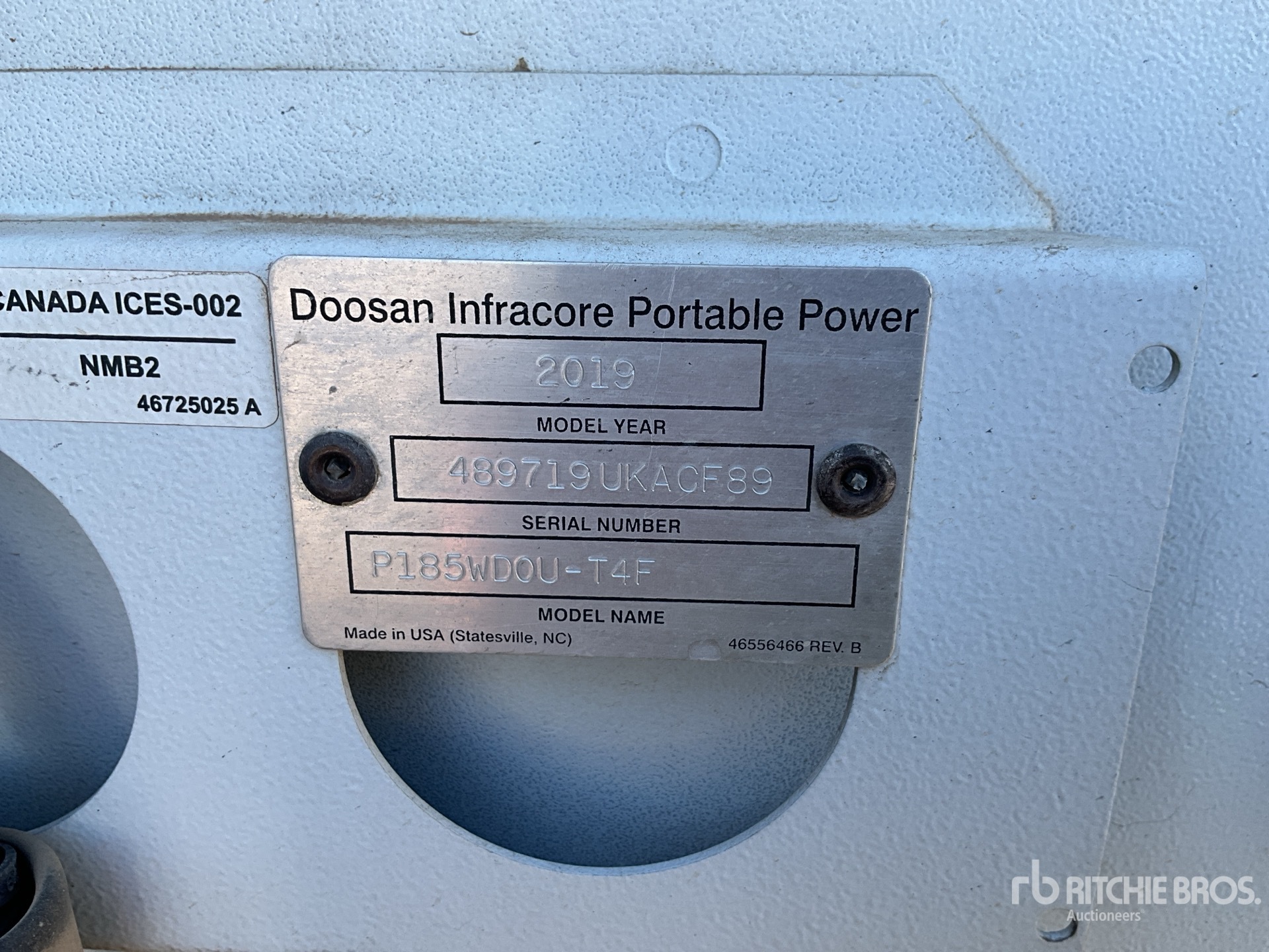 General Appearance with N.º de serie/VIN