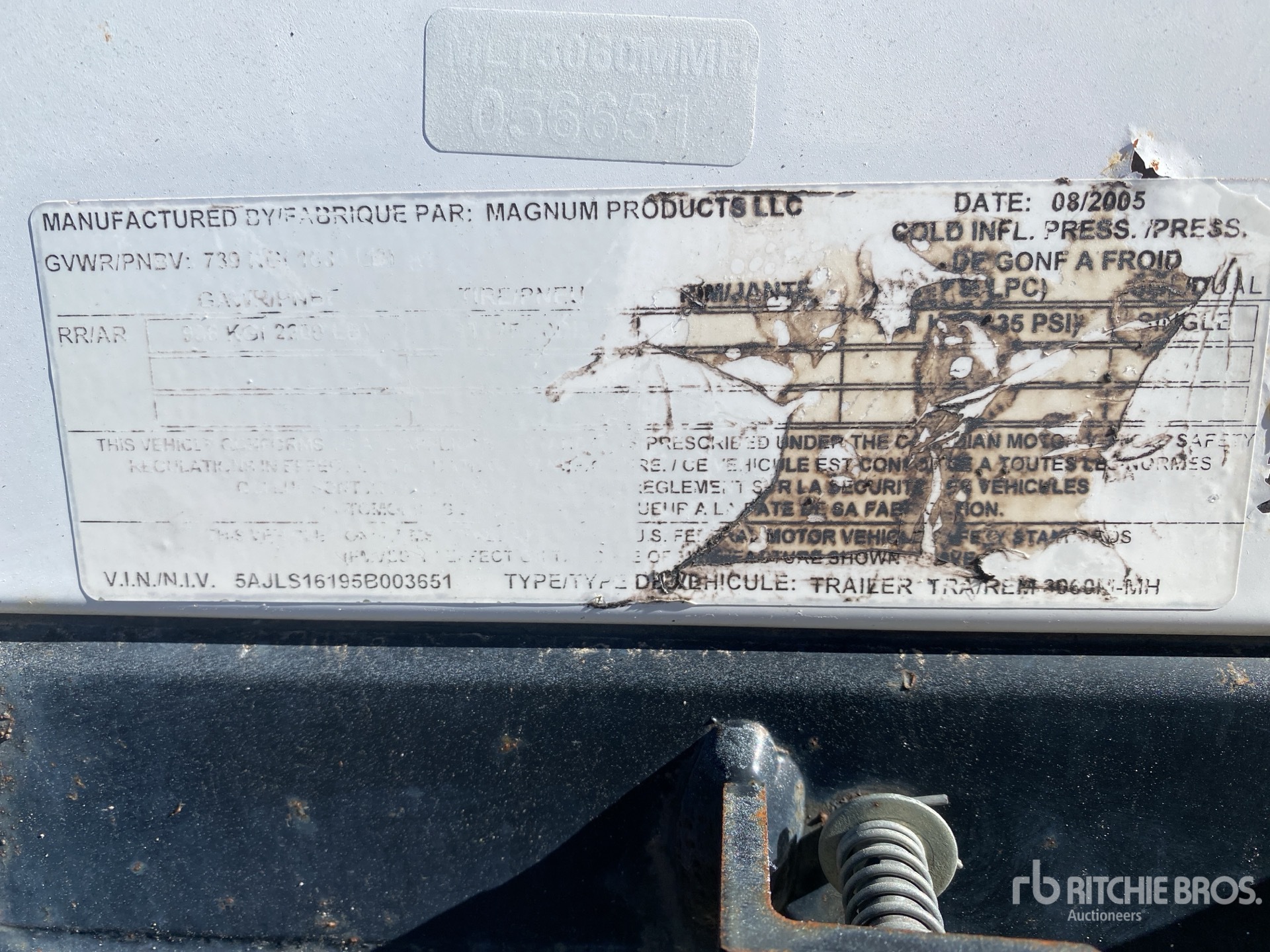 General Appearance with N.º de serie/VIN