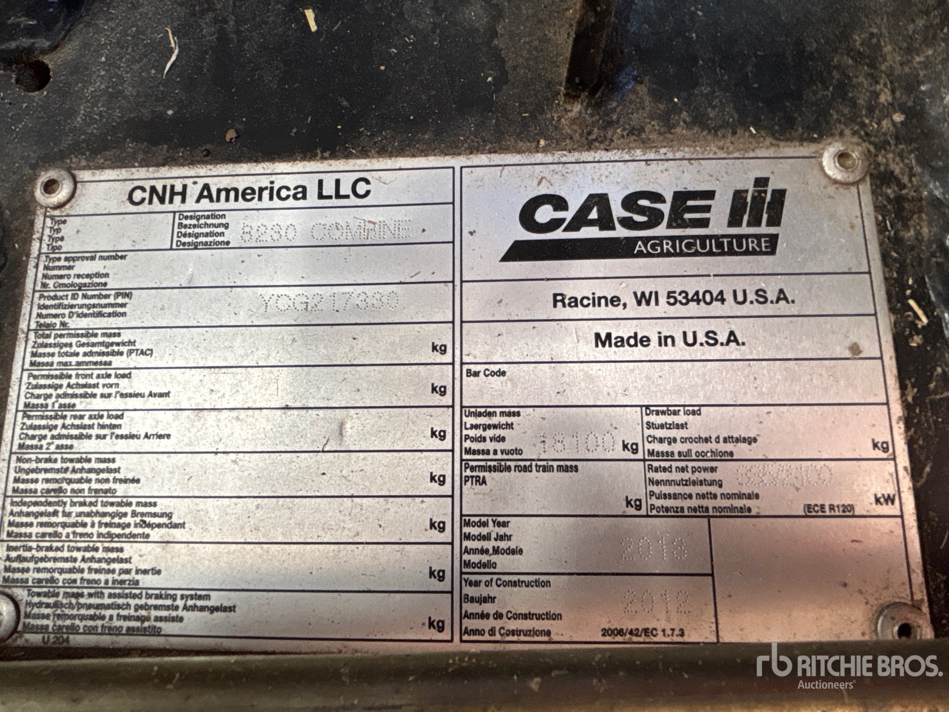 General Appearance with Seriennummer / FIN