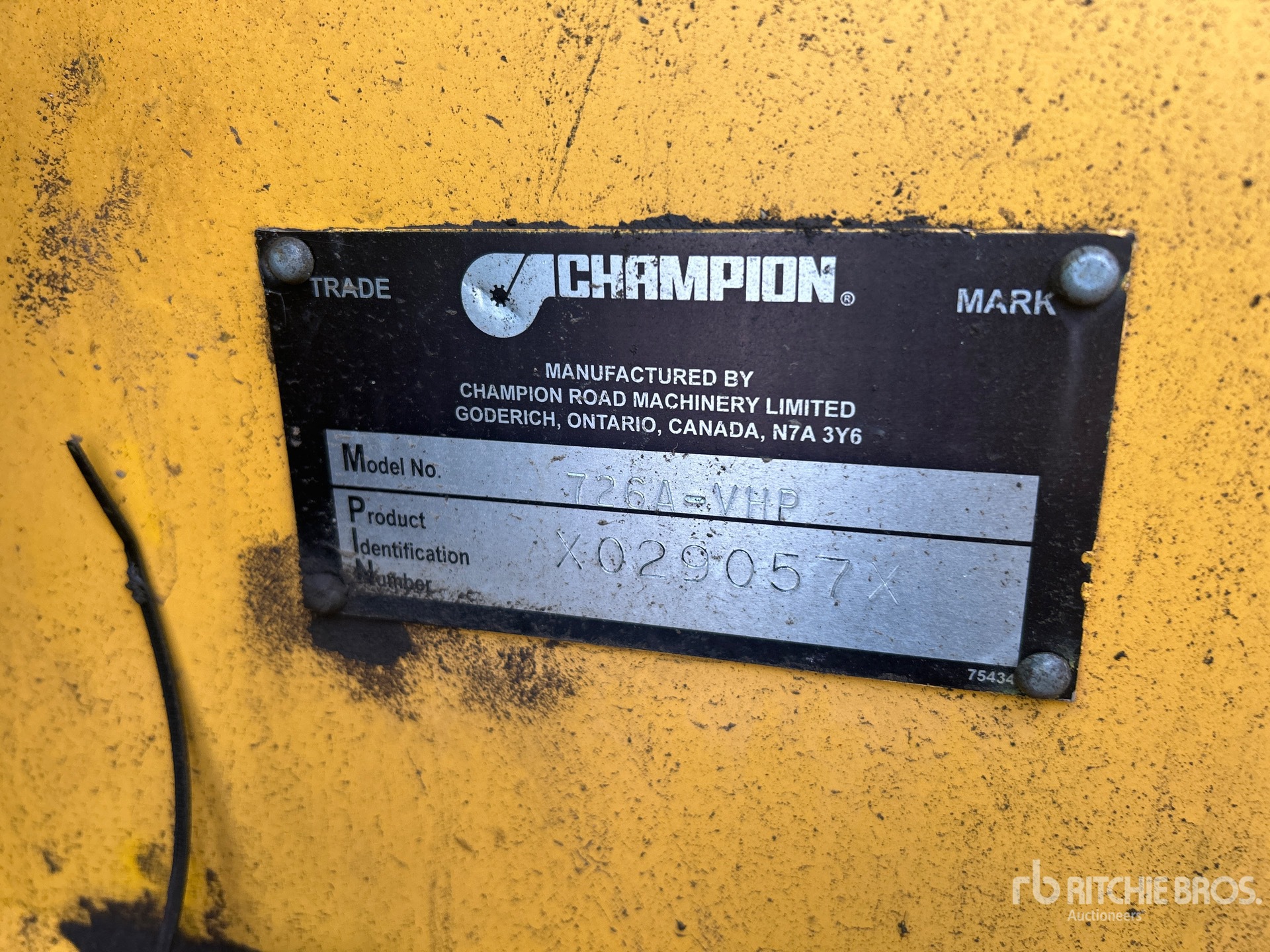 General Appearance with N.º de serie/VIN