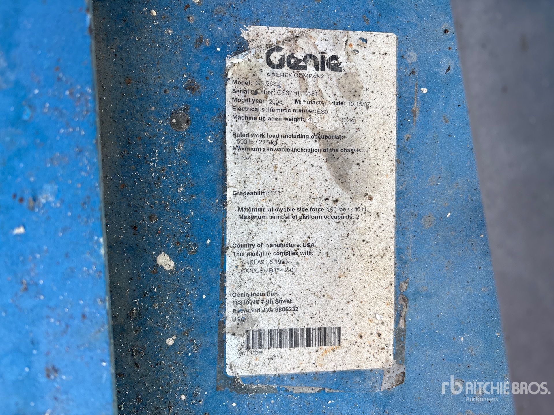 General Appearance with Numéro de série/Numéro d'identification du véhicule automobile