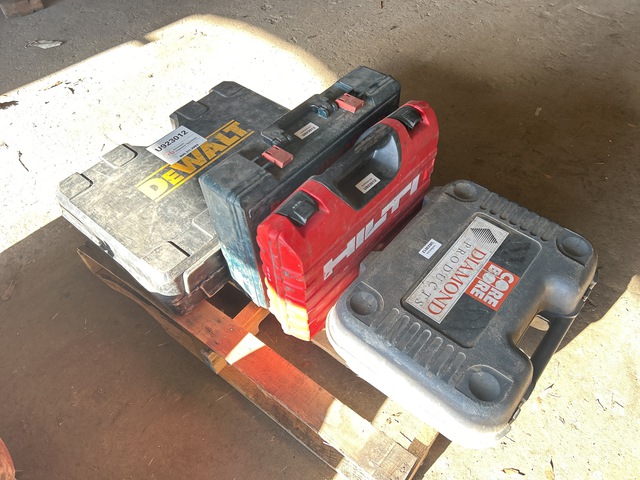 (3) Hammer Drills and (1) Core Drill. (3) Hammer Drills and (1) Core Drill.