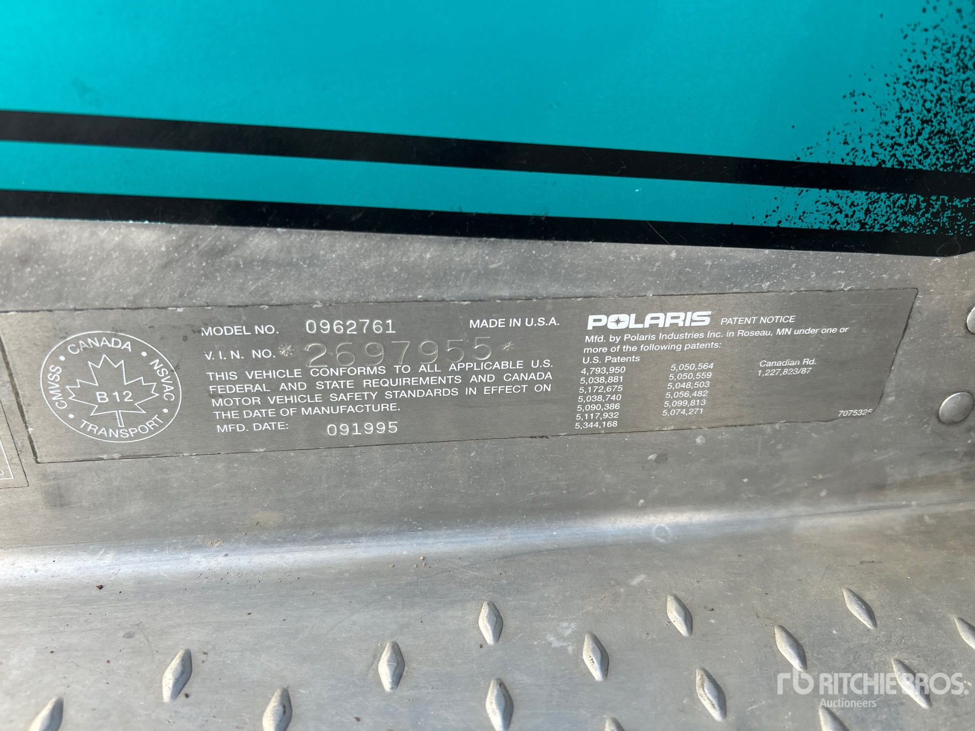 General Appearance with N.º de serie/VIN