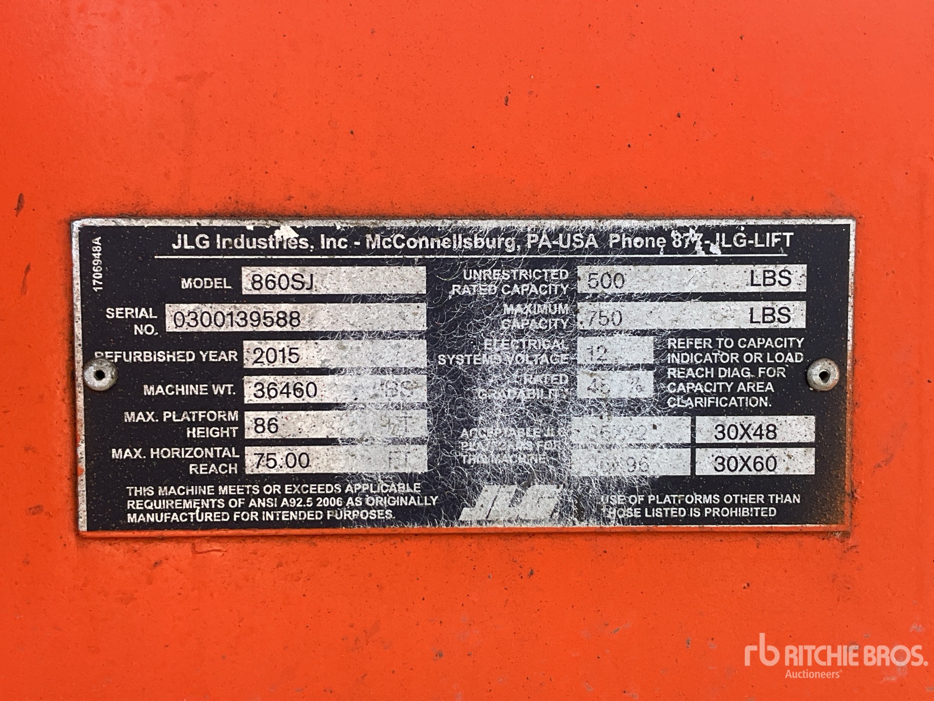 General Appearance with N.º de serie/VIN