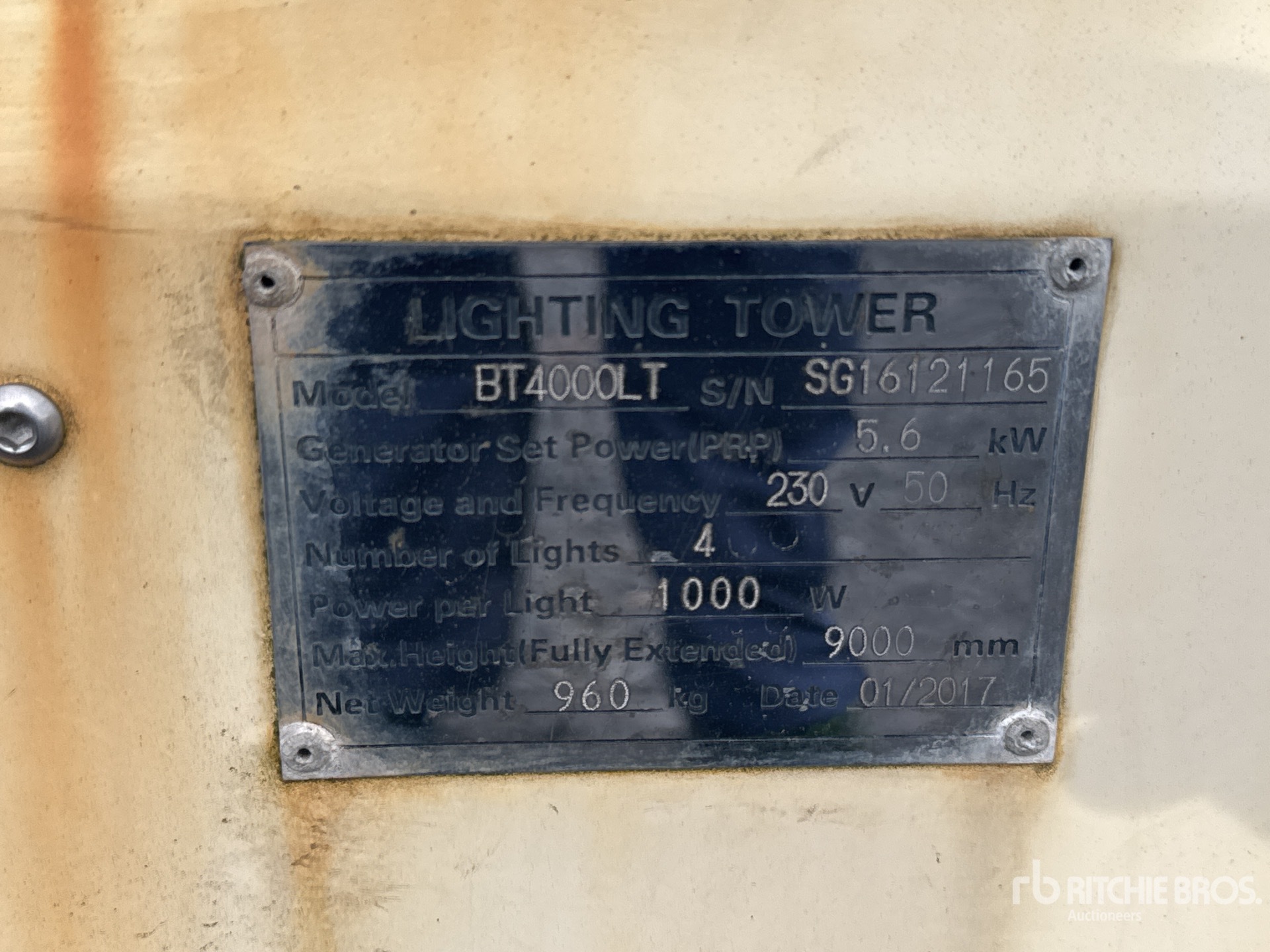 General Appearance with N.º de serie/VIN