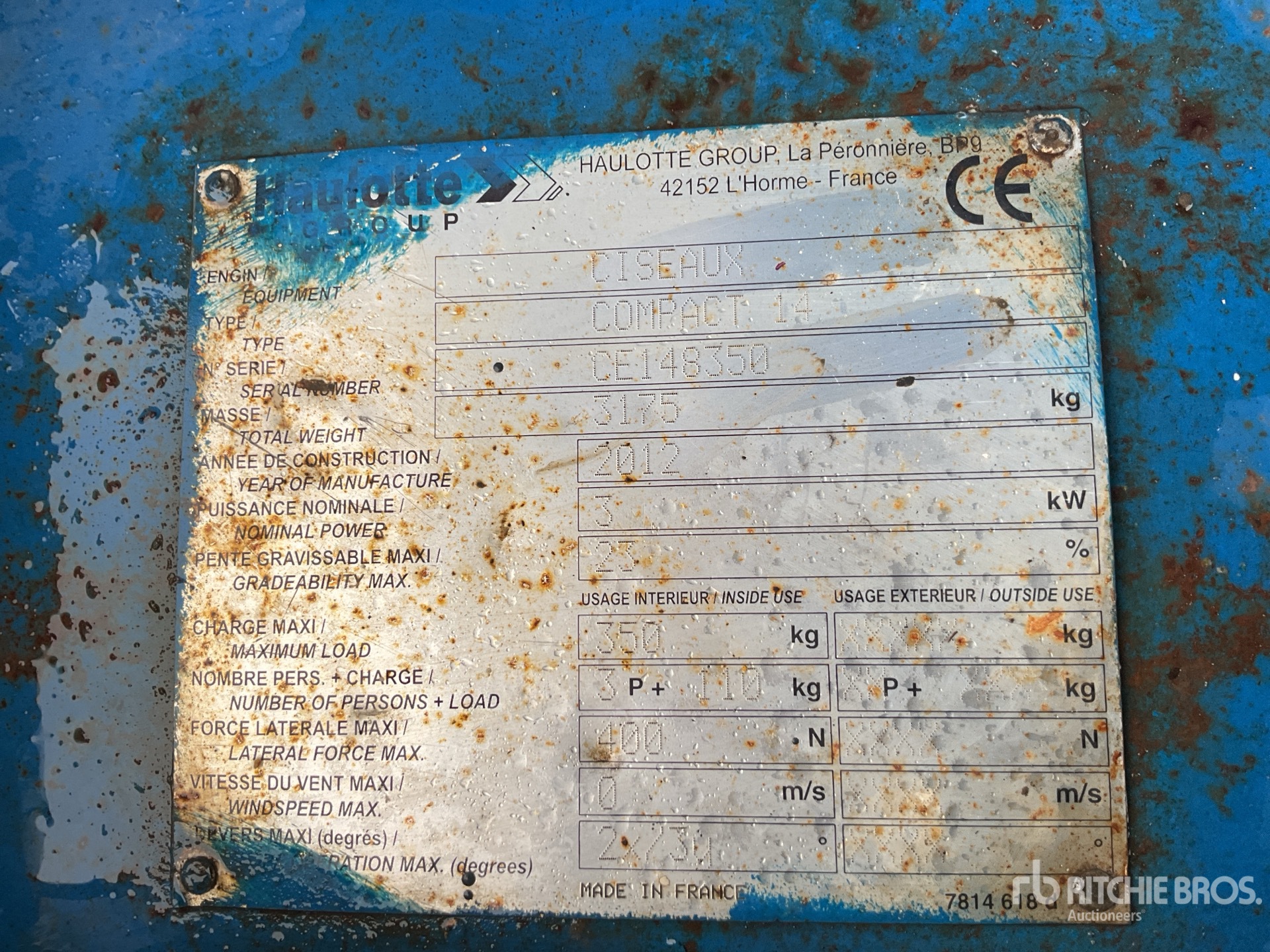 General Appearance with Numéro de série/Numéro d'identification du véhicule automobile