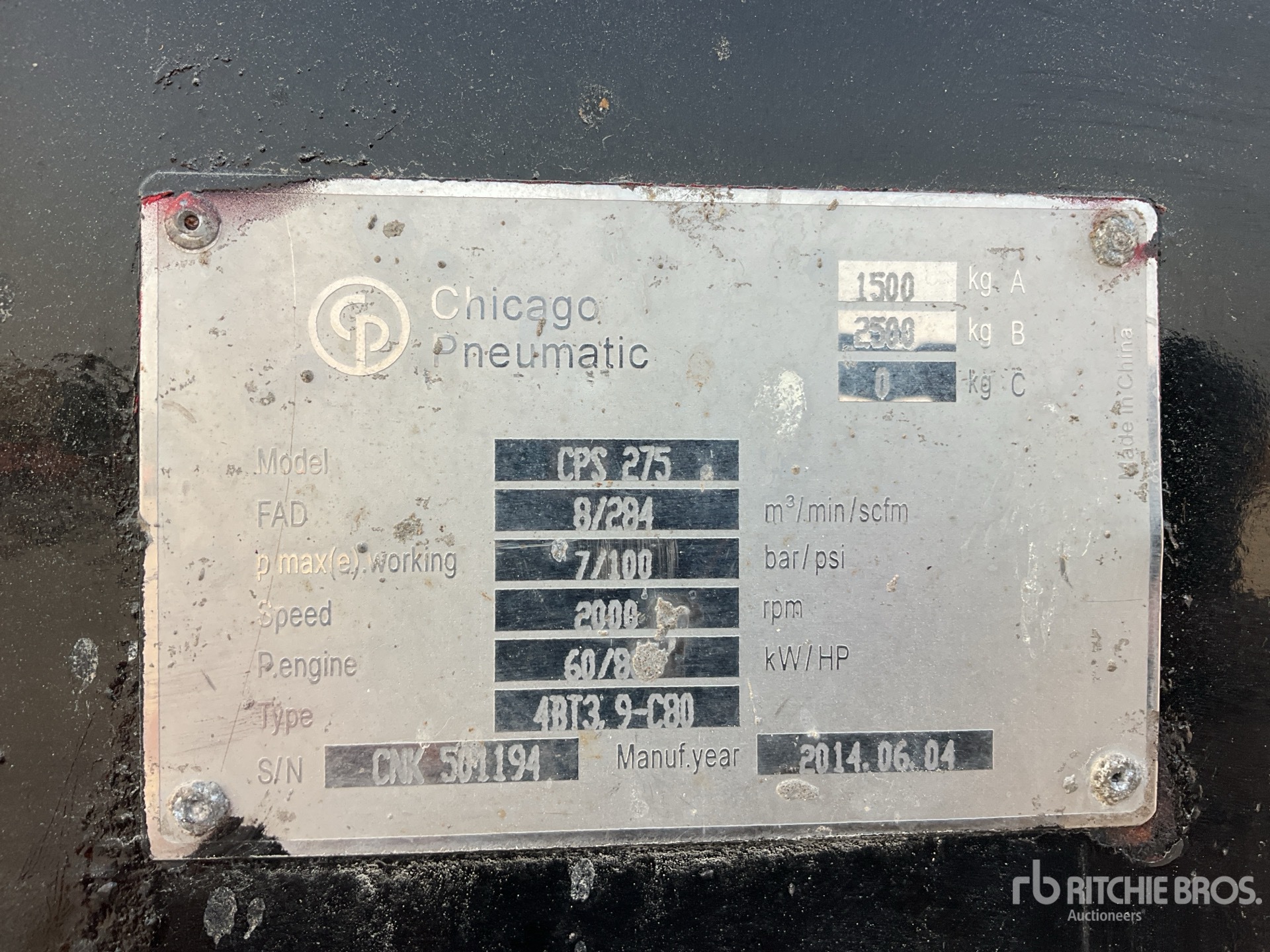 General Appearance with N.º de serie/VIN