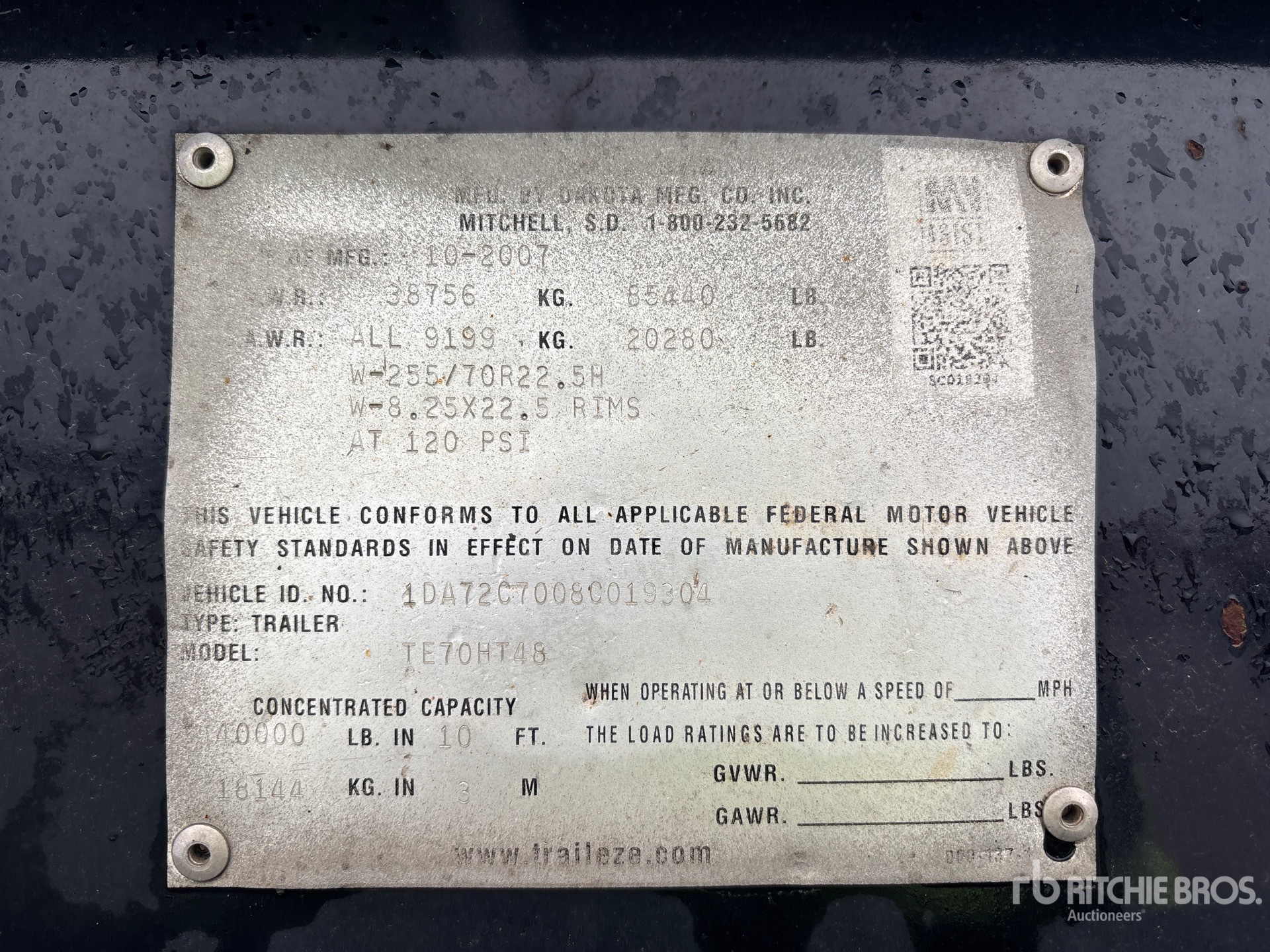 General Appearance with Numéro de série/Numéro d'identification du véhicule automobile