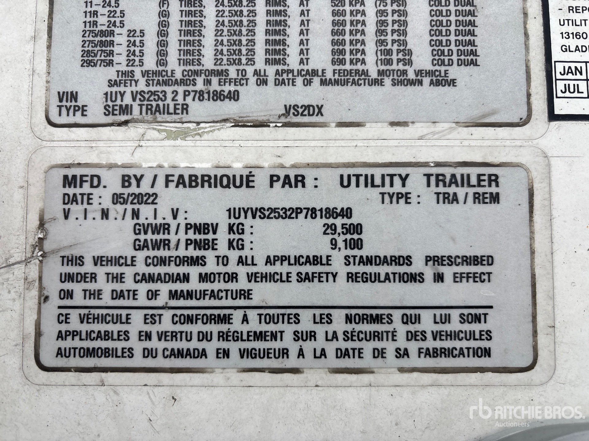 General Appearance with Numero seriale/numero d’identificazione del veicolo (VIN)