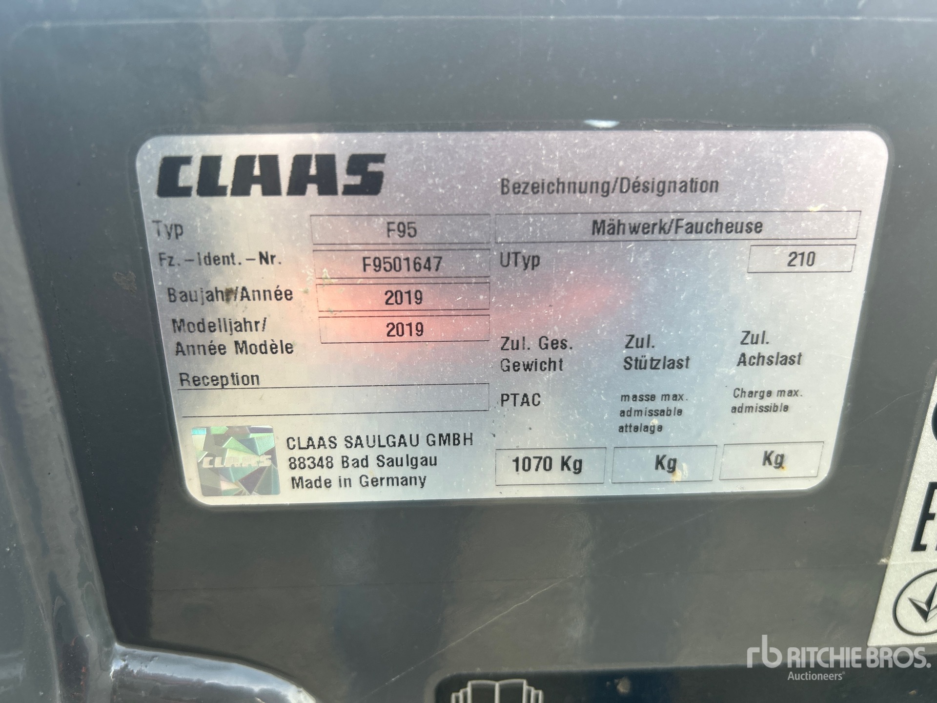 General Appearance with N.º de serie/VIN