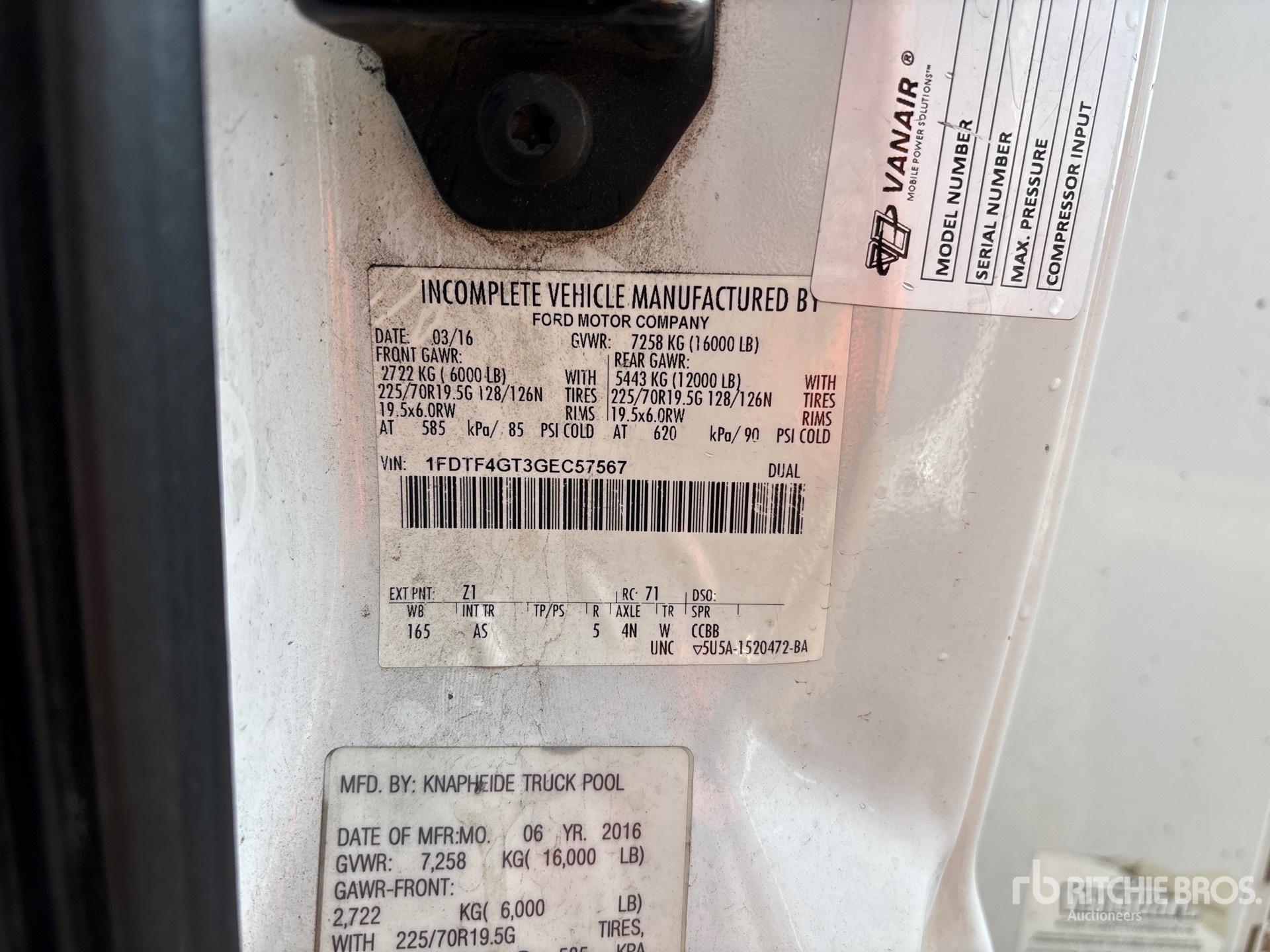 General Appearance with N.º de serie/VIN