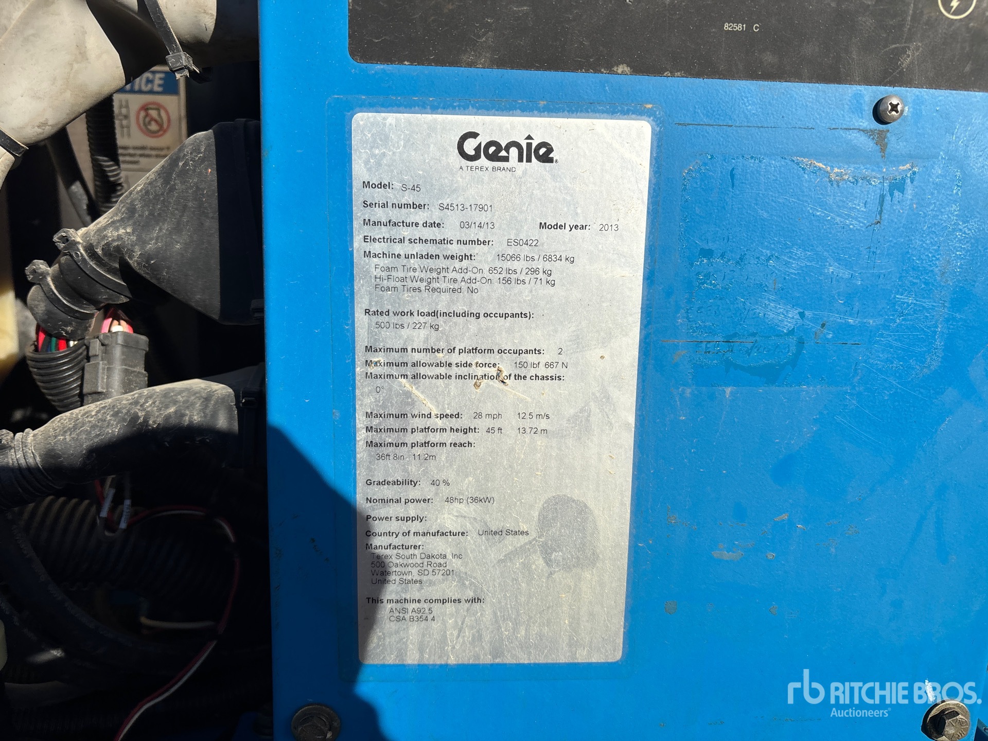 General Appearance with N.º de serie/VIN