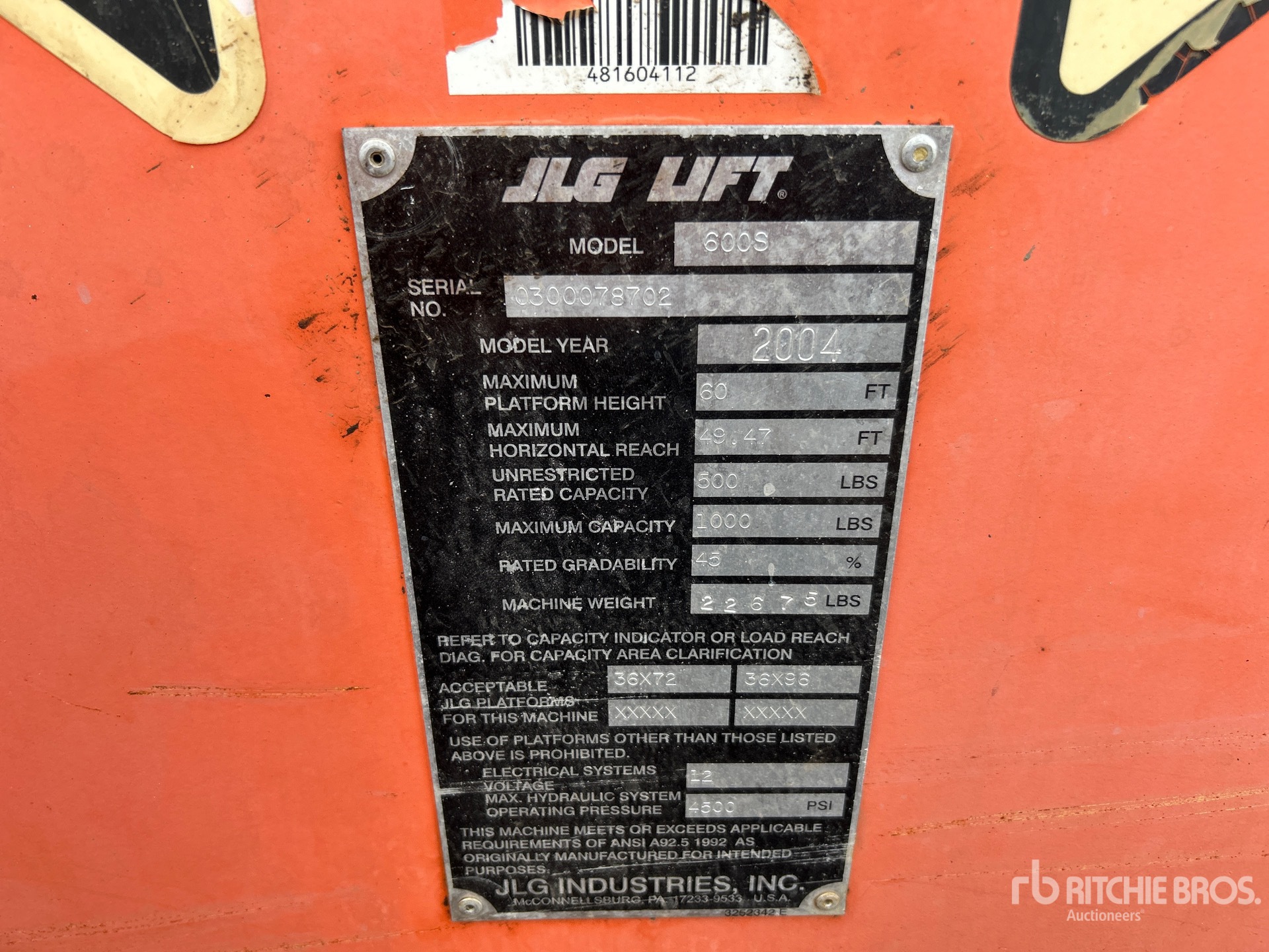 General Appearance with Numéro de série/Numéro d'identification du véhicule automobile