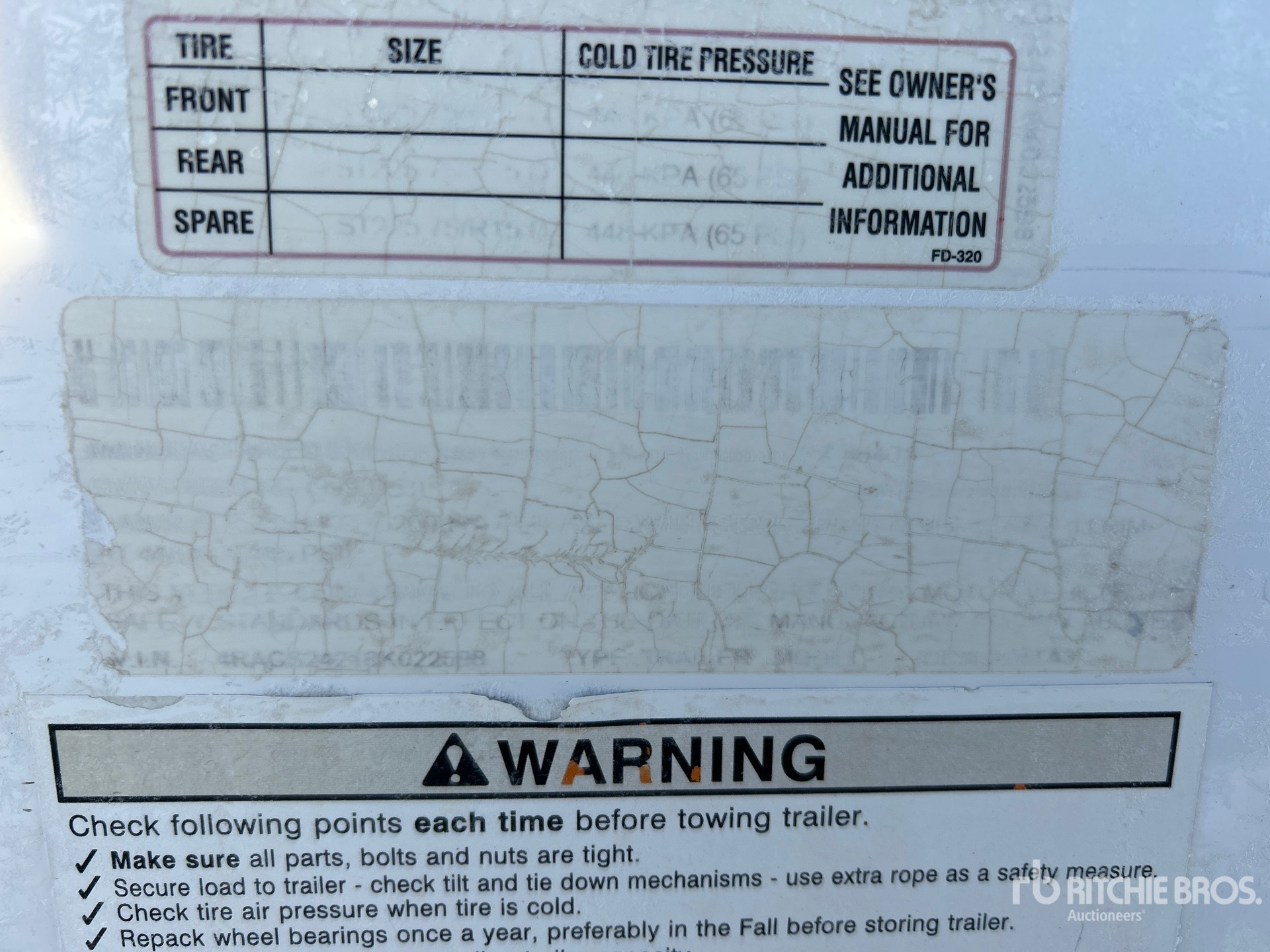 General Appearance with N.º de serie/VIN