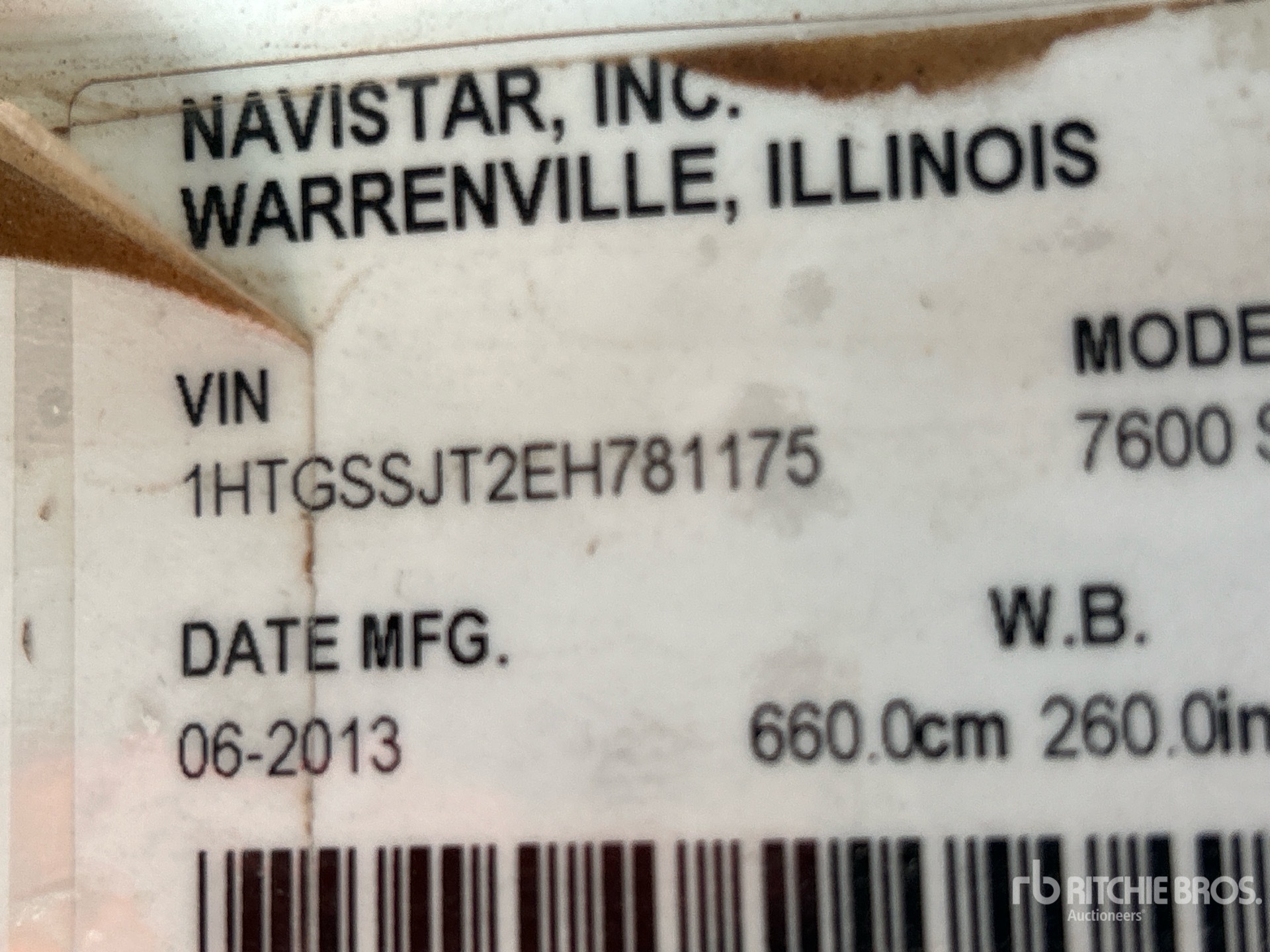 General Appearance with N.º de serie/VIN