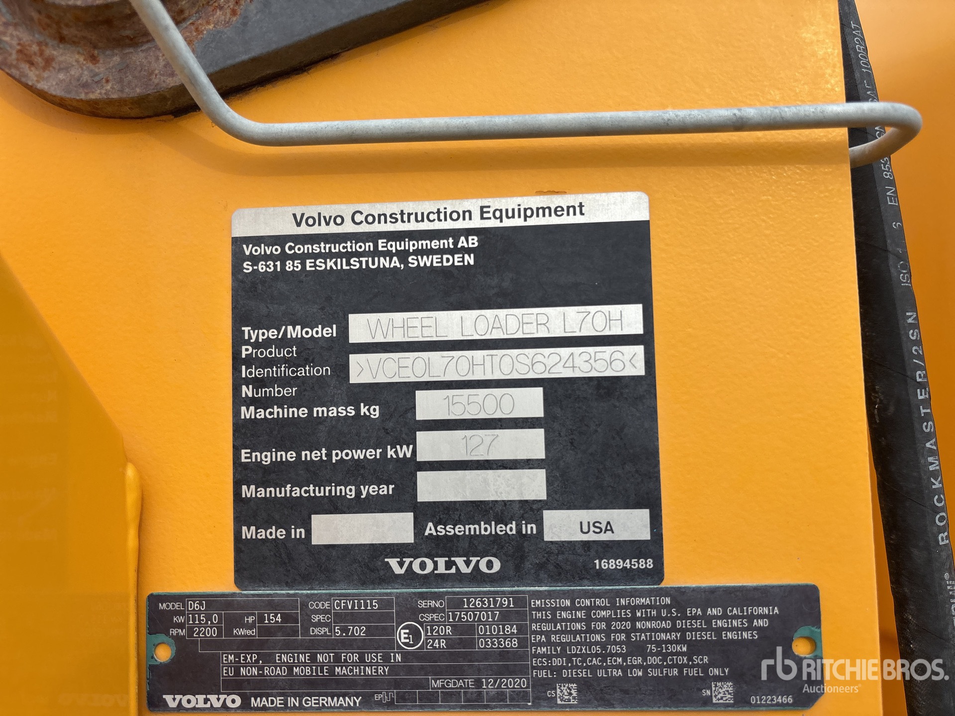 General Appearance with N.º de serie/VIN