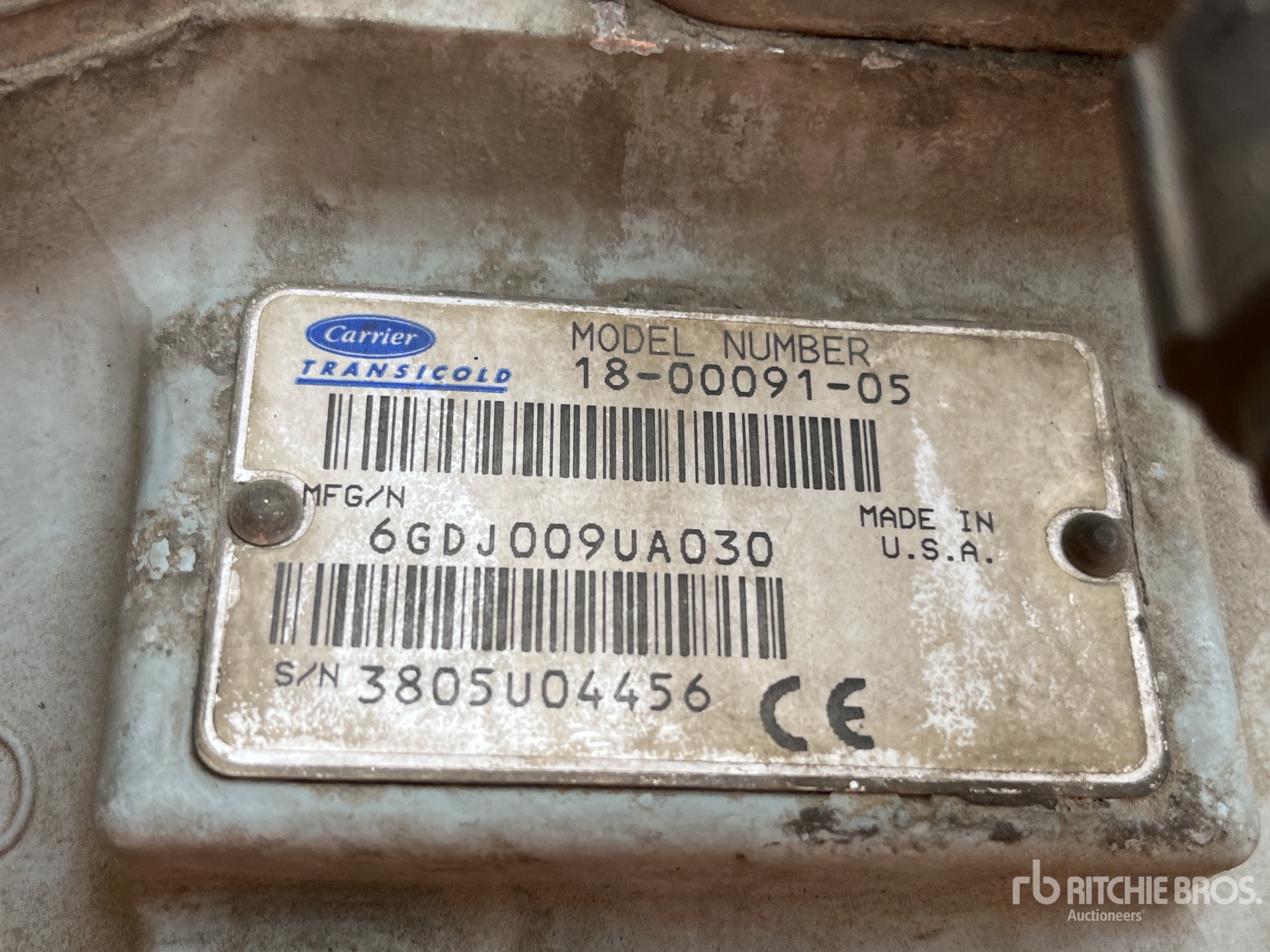 General Appearance with Refrigeration Unit Serial Number