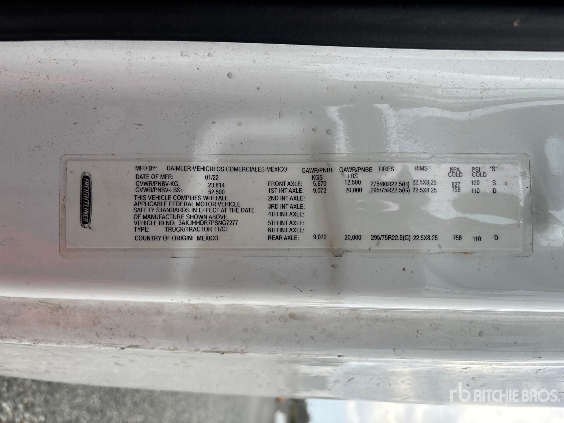 General Appearance with Numer seryjny/numer identyfikacyjny pojazdu