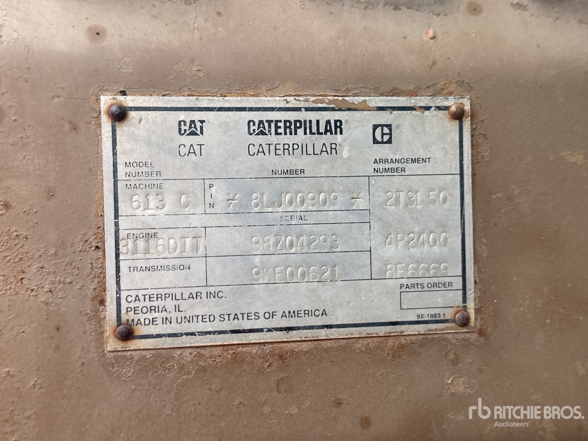 General Appearance with N.º de serie/VIN