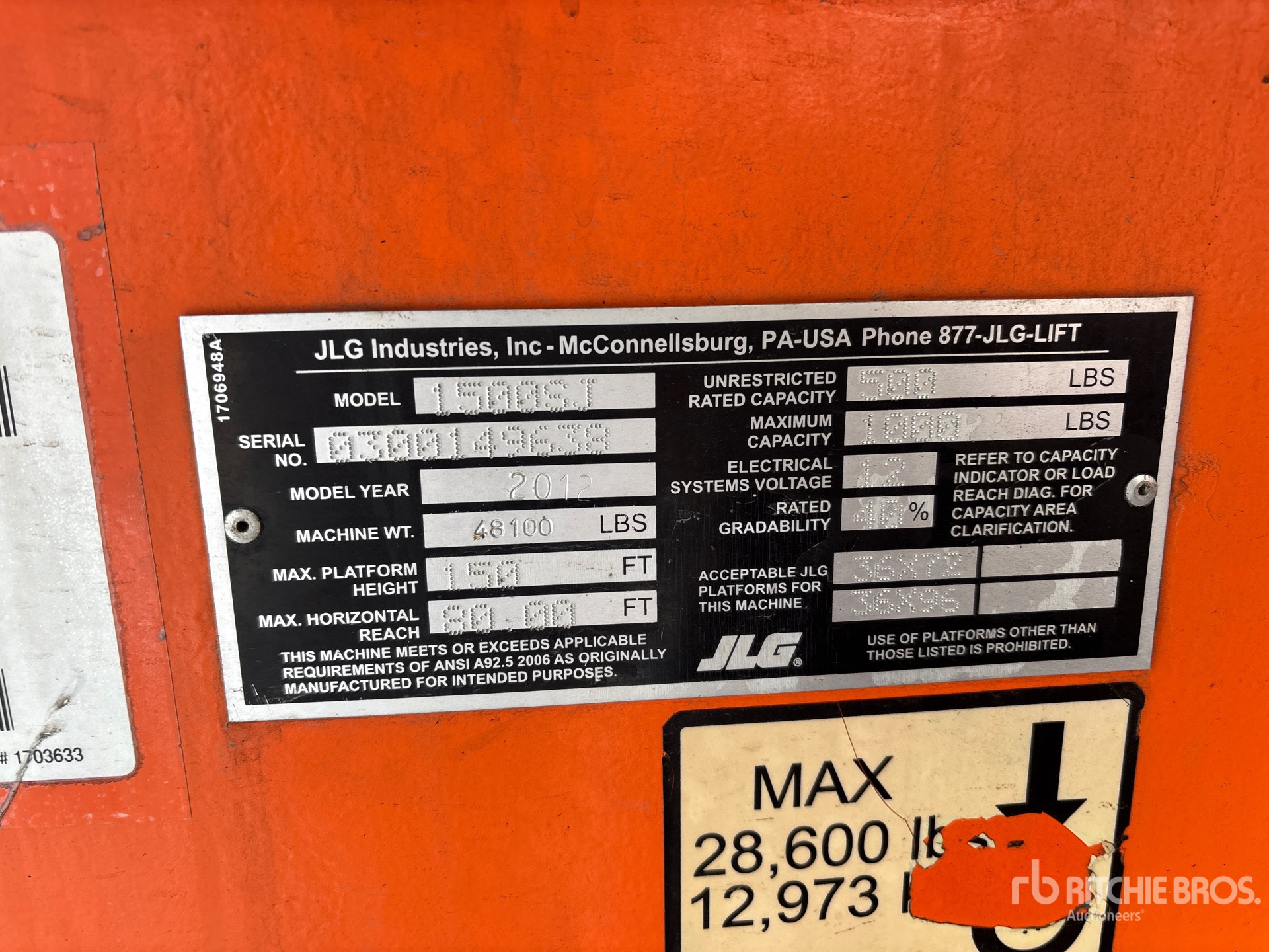 General Appearance with N.º de serie/VIN