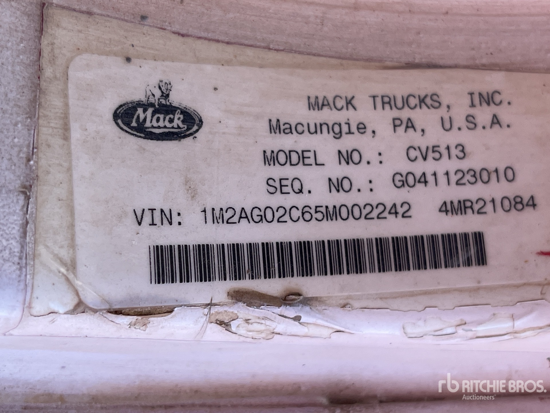 General Appearance with Numero seriale/numero d’identificazione del veicolo (VIN)