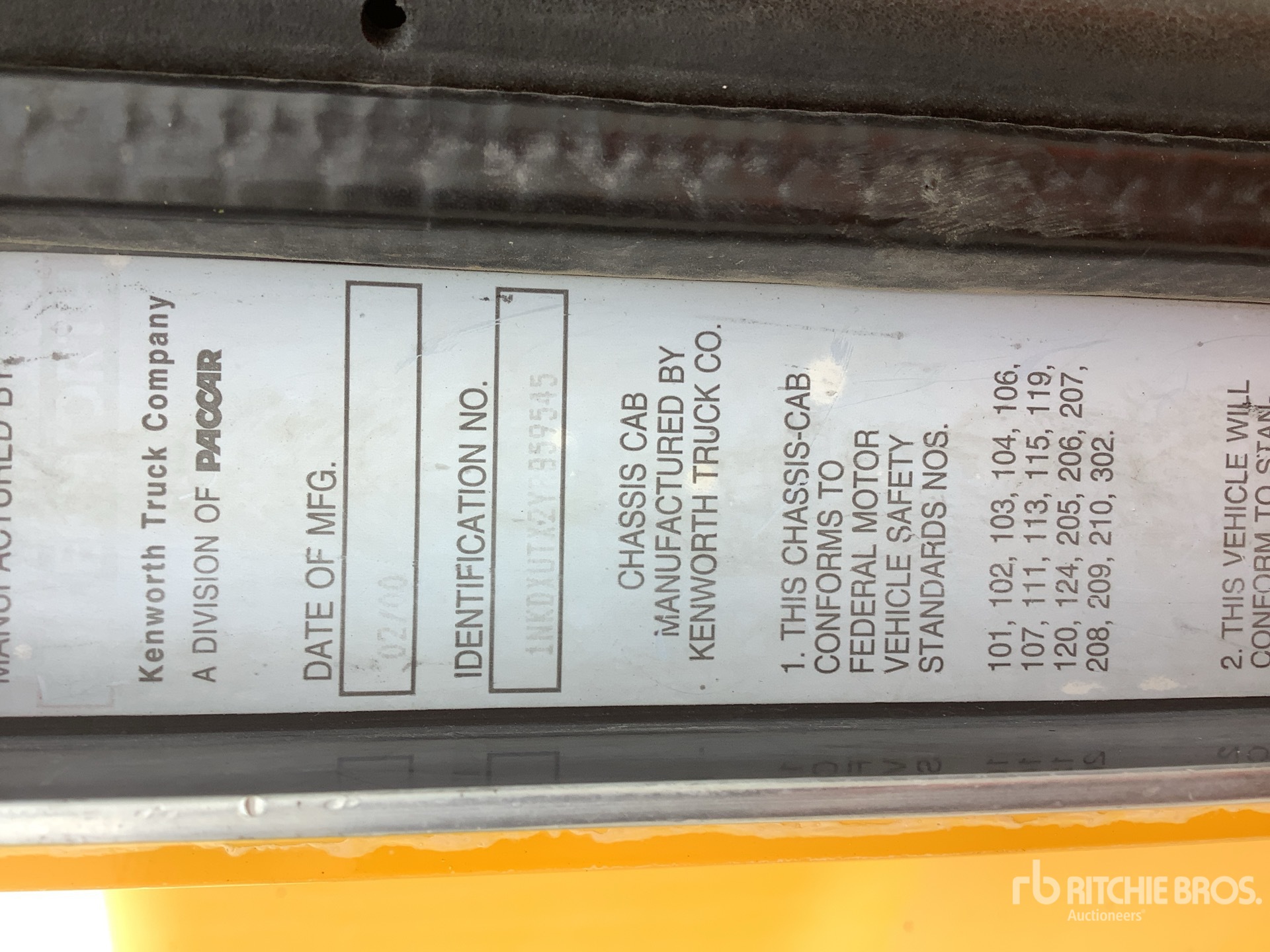 General Appearance with N.º de serie/VIN