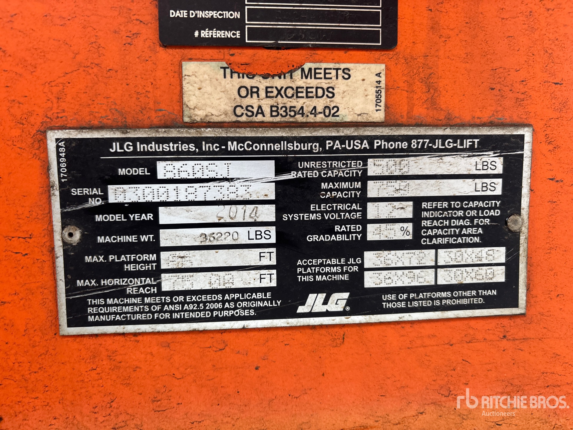 General Appearance with N.º de serie/VIN