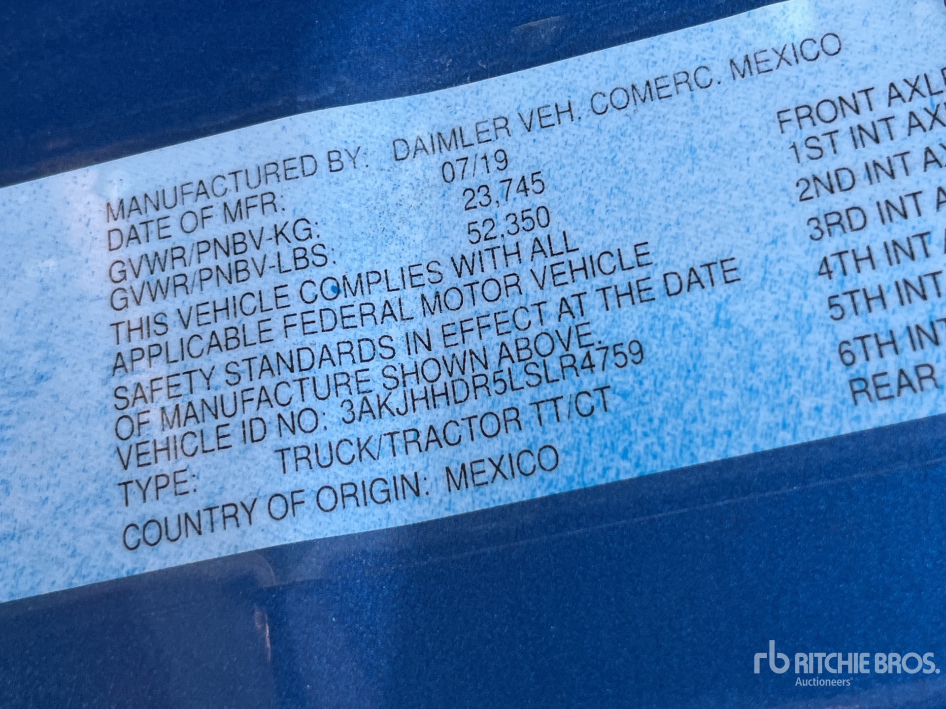 General Appearance with Second Serial Number/VIN Photo