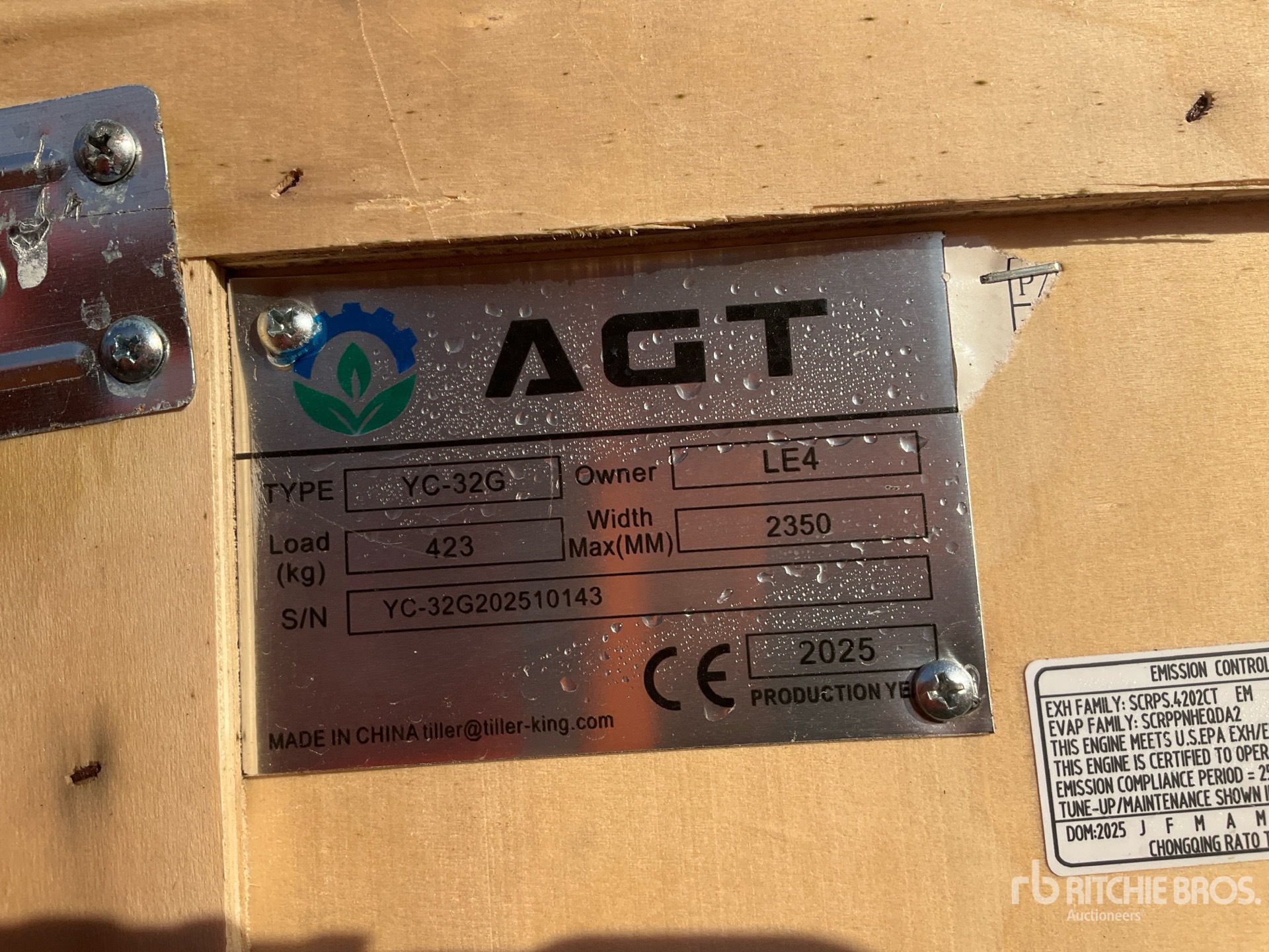 General Appearance with N.º de serie/VIN