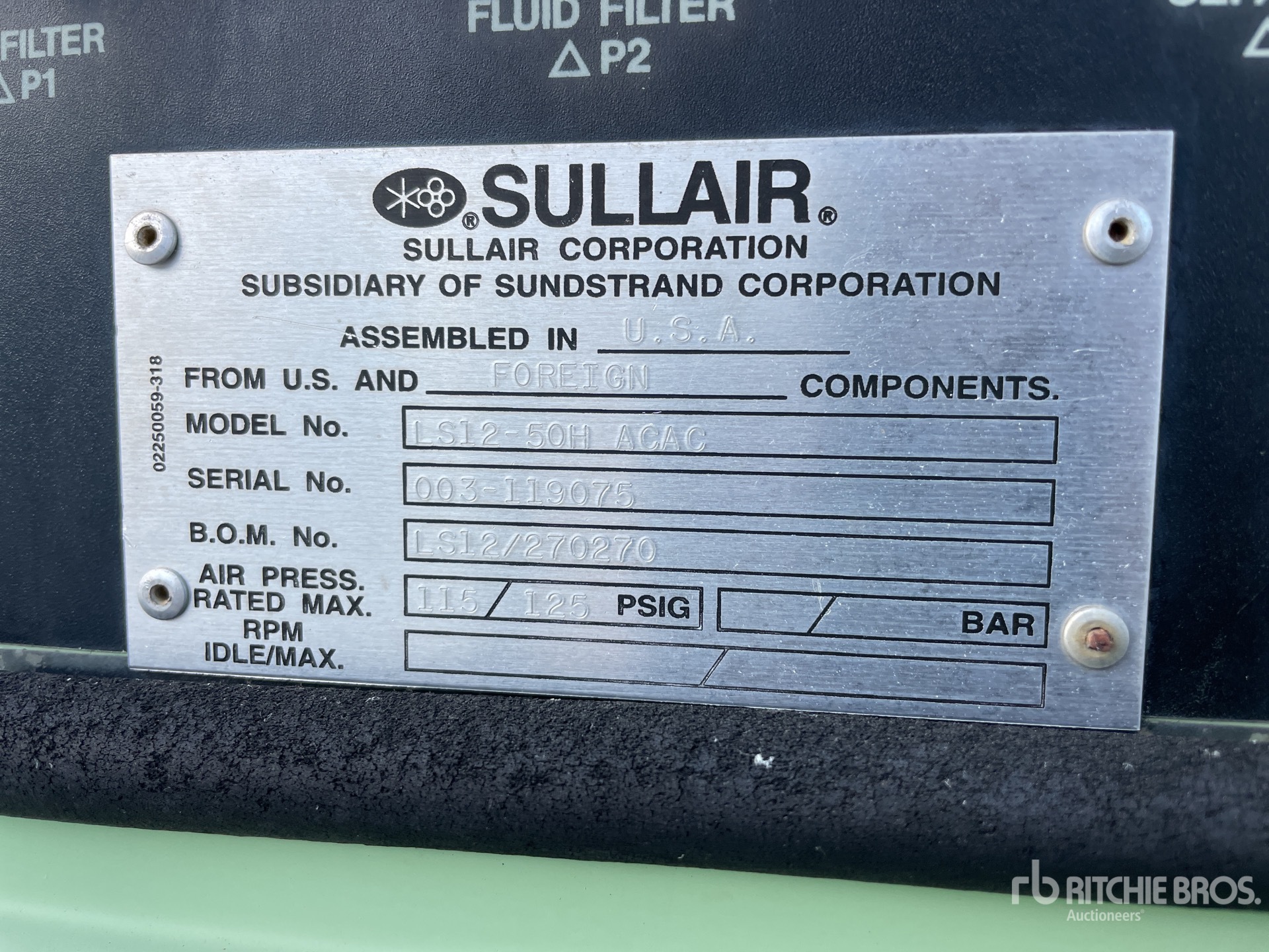 General Appearance with N.º de serie/VIN