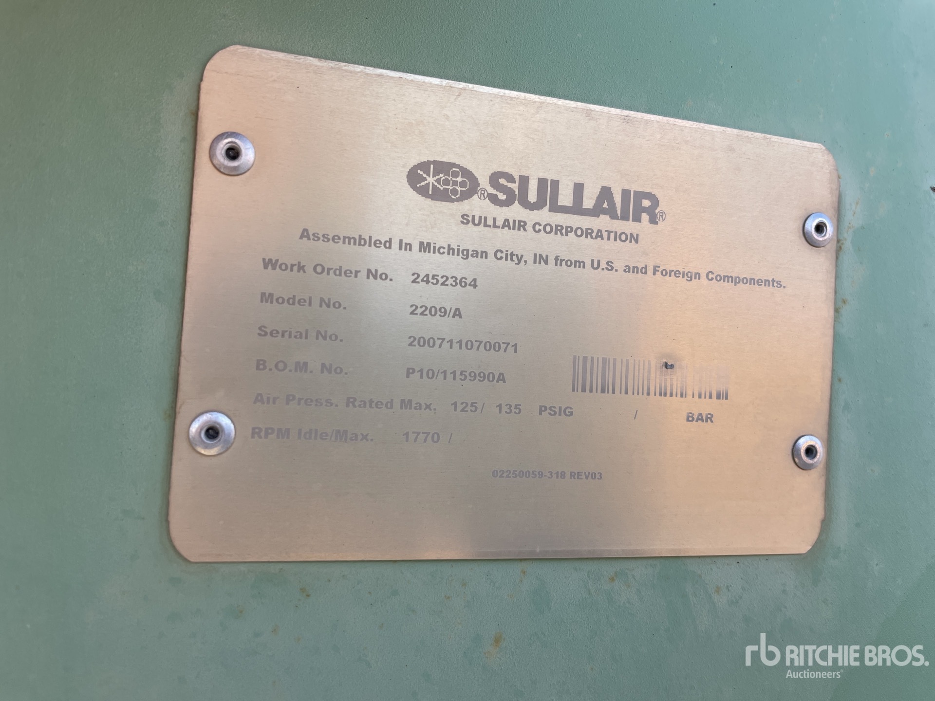 General Appearance with N.º de serie/VIN