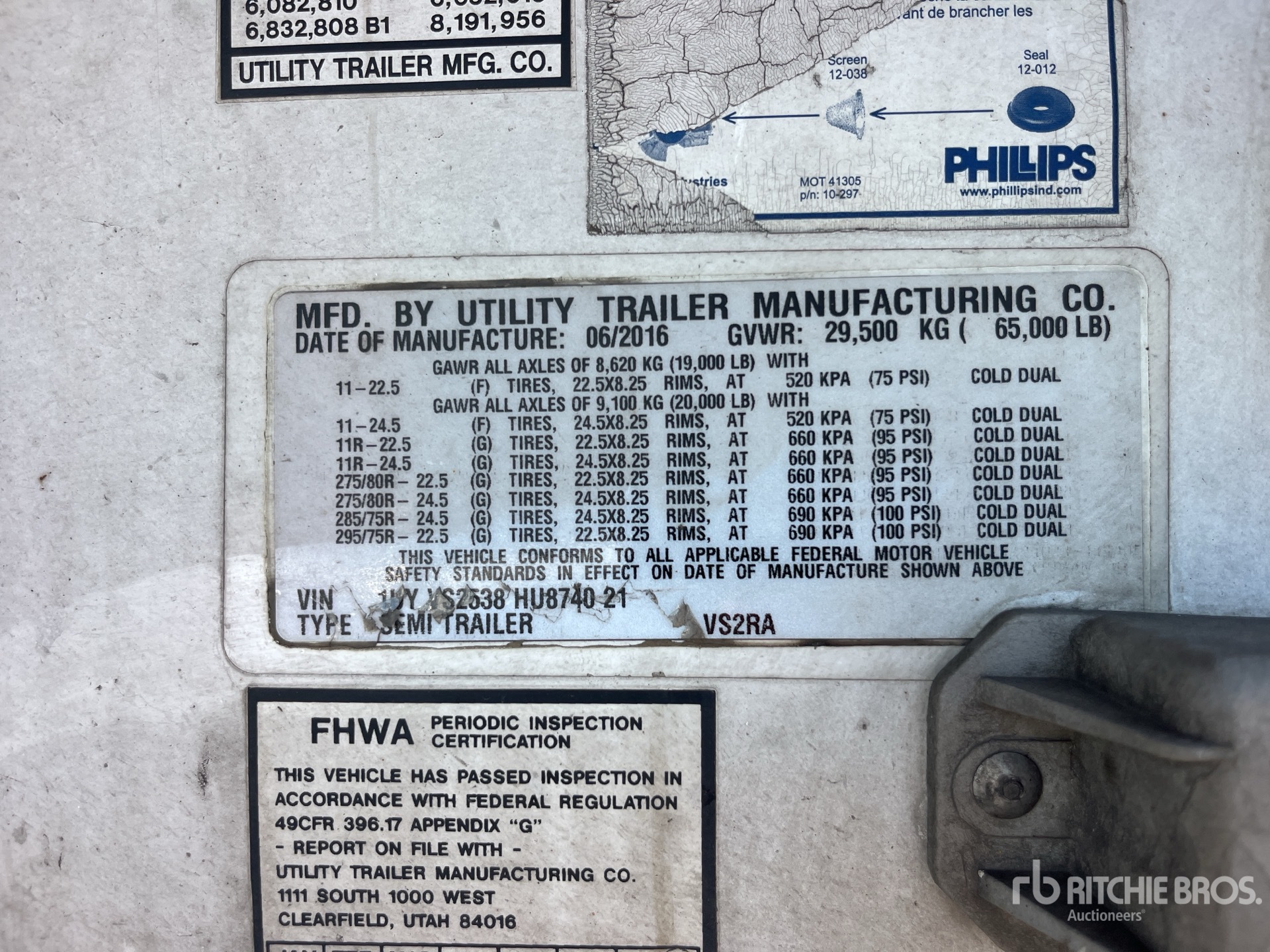 General Appearance with Numero seriale/numero d’identificazione del veicolo (VIN)