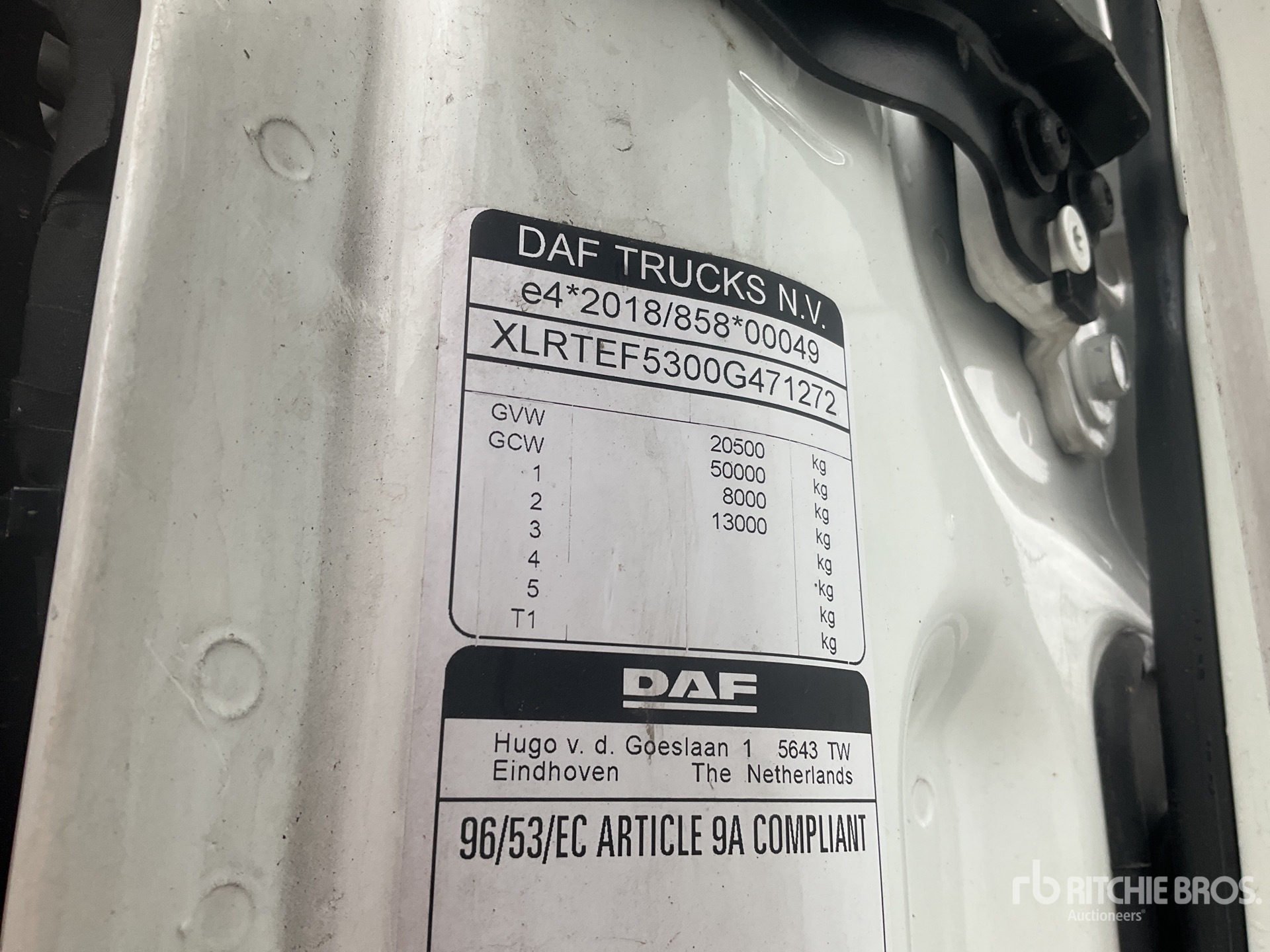 General Appearance with N.º de serie/VIN